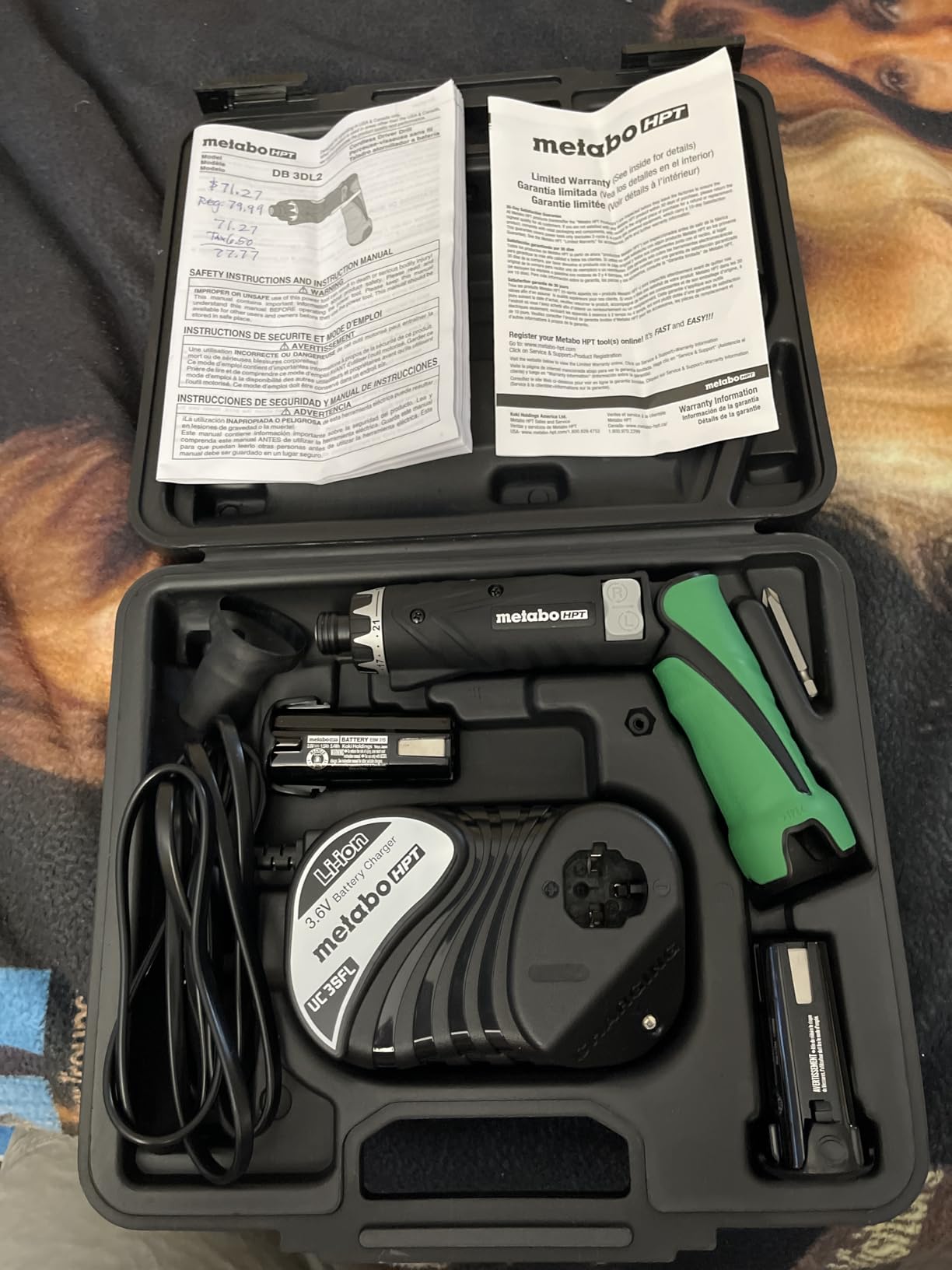 Metabo HPT 3.6V Lithium Ion Cordless Screwdriver Kit, Compact and Lightweight Power Screwdriver with 2 x 1.5Ah Batteries and Quick Charger, 21 + 1 Clutch Settings and Built-In LED Light, DB3DL2 customer photo 1
