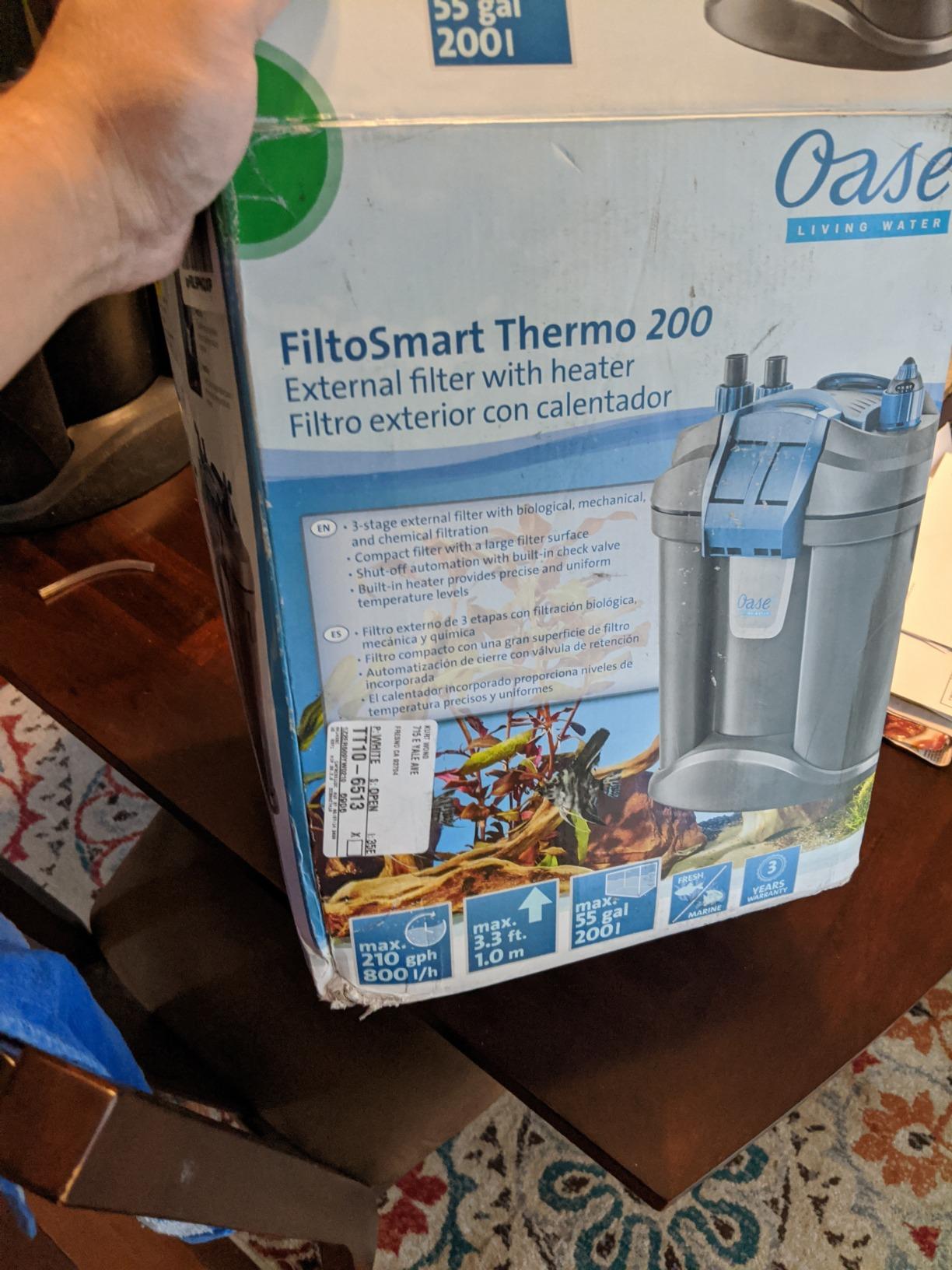 Oase FiltoSmart Thermo 200 Canister Filter for Aquariums - Quiet, Space-Saving External Multi-Stage Filter, Integrated Heater, No-Mess Maintenance, For Freshwater & Saltwater Tanks Up to 55 Gallons customer photo 2
