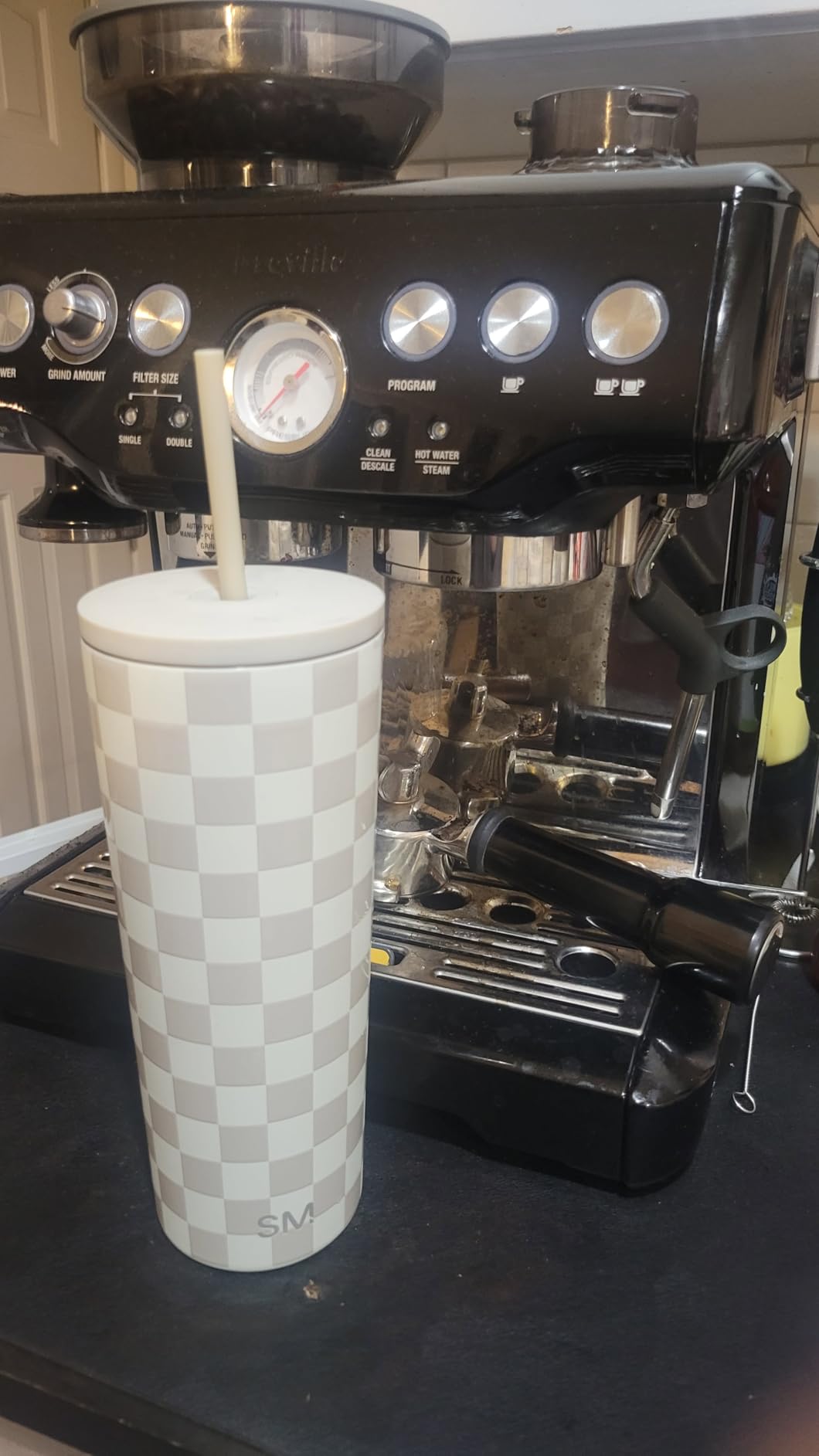 Simple Modern Iced Coffee Tumbler, Insulated | 28oz | Black | Reusable Stainless Steel Cup, Travel Mug, Water Bottle with Straw | Cupholder Friendly & Spill Resistant, Midnight Black customer photo 2