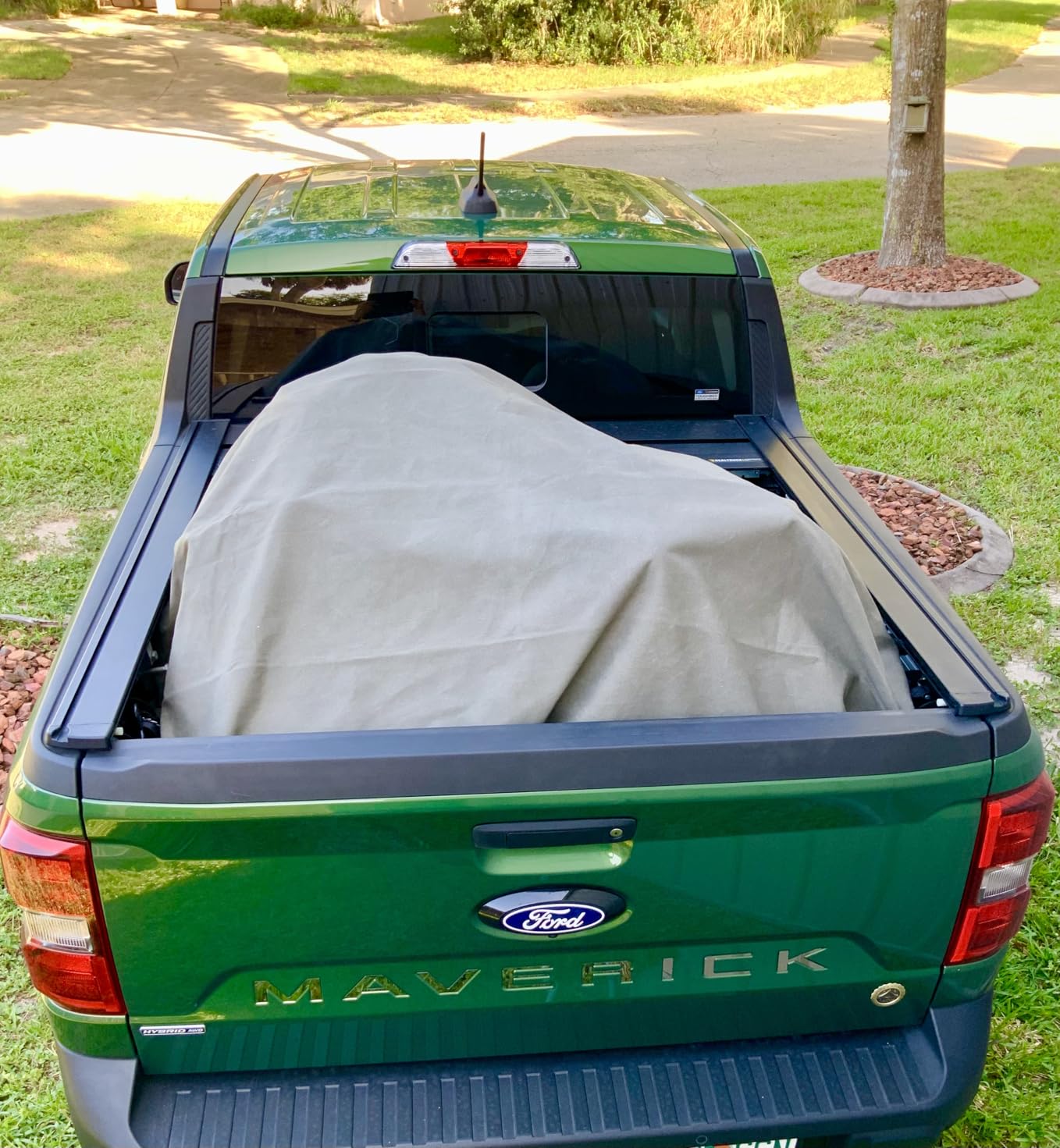 WHITEDUCK Canvas Tarp 18 oz. Heavy Duty Water Repellent UV Resistant, Rustproof Grommets, Industrial & Commercial Use Cloth Tarps (Cut Size: 6x8, Finished Size: 5'6