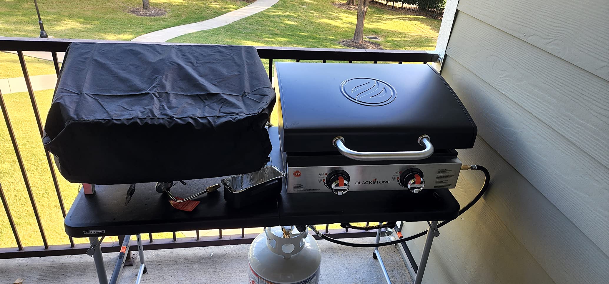 SHINESTAR Portable Grill Cover for Coleman Roadtrip 285, BBQ Grill Cover for LXE, LXX, and 225 Propane Grill, Grill Cover for Outdoor Grill, Waterproof PU Coating, Upgraded Material customer photo 2