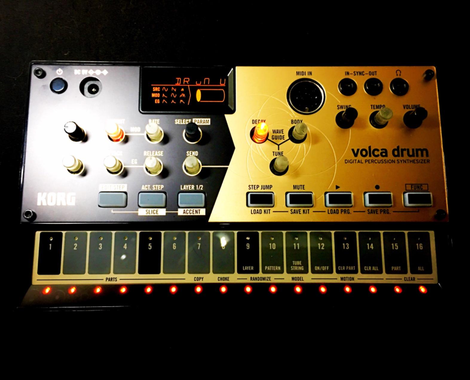 Volca Drum Digital Percussion Synthesizer w/ 16-step Sequencer and Active Step customer photo 2