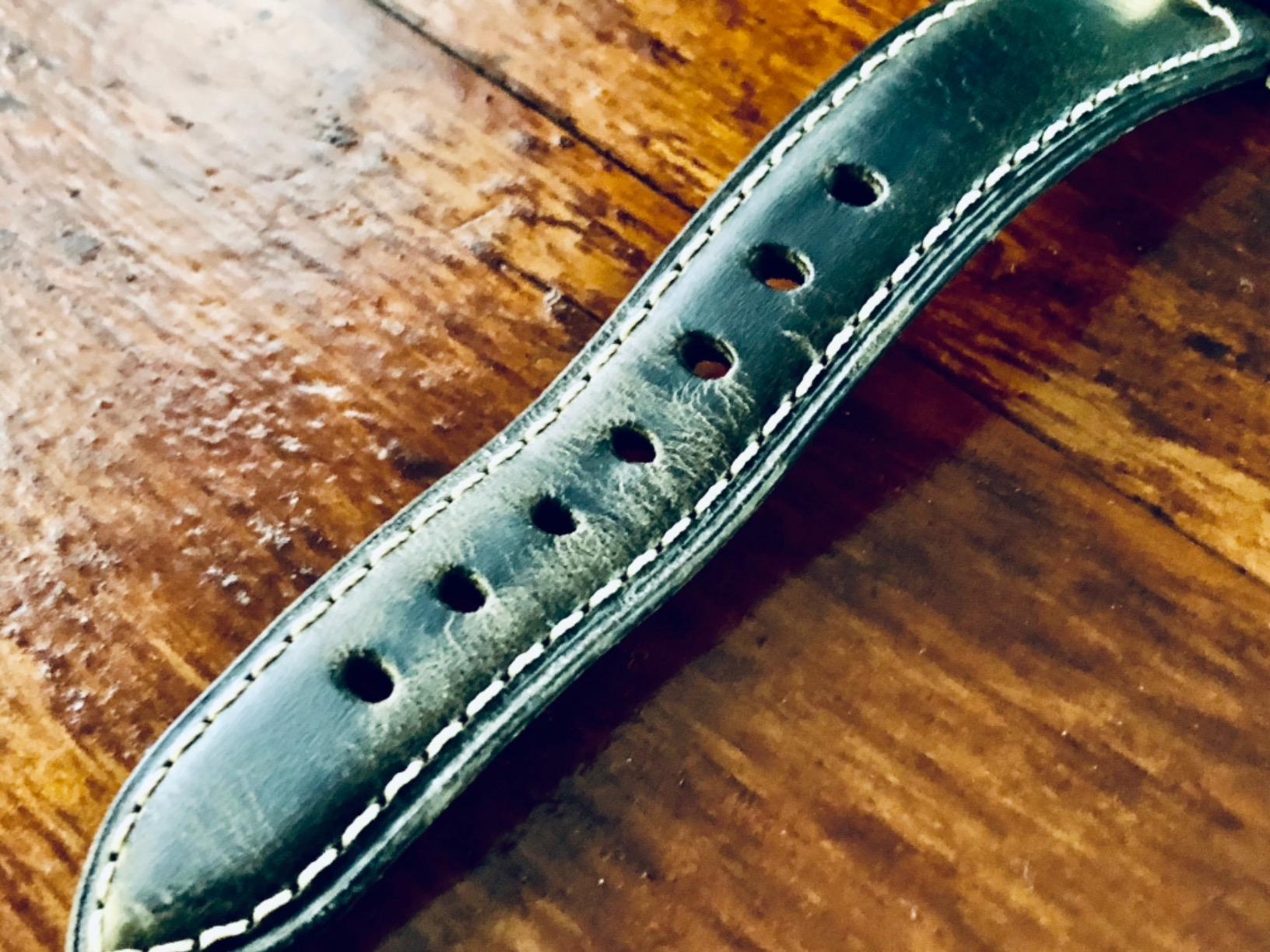 Quick Release Retro Leather Watch Band,Vintage Oil-tanned Pull-up Leather Strap Replacement,Choice of Width-18mm 20mm 22mm 24mm or 26mm customer photo 2