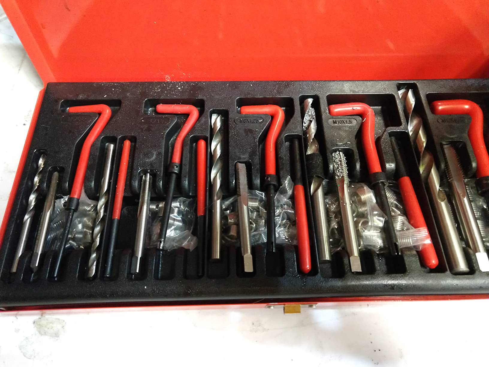 131-Piece Metric Helicoil Thread Repair Kit: M5 M6 M8 M10 M12 HSS Drills Inserts Taps & Tools for Automotive Engine Spark Plug customer photo 2