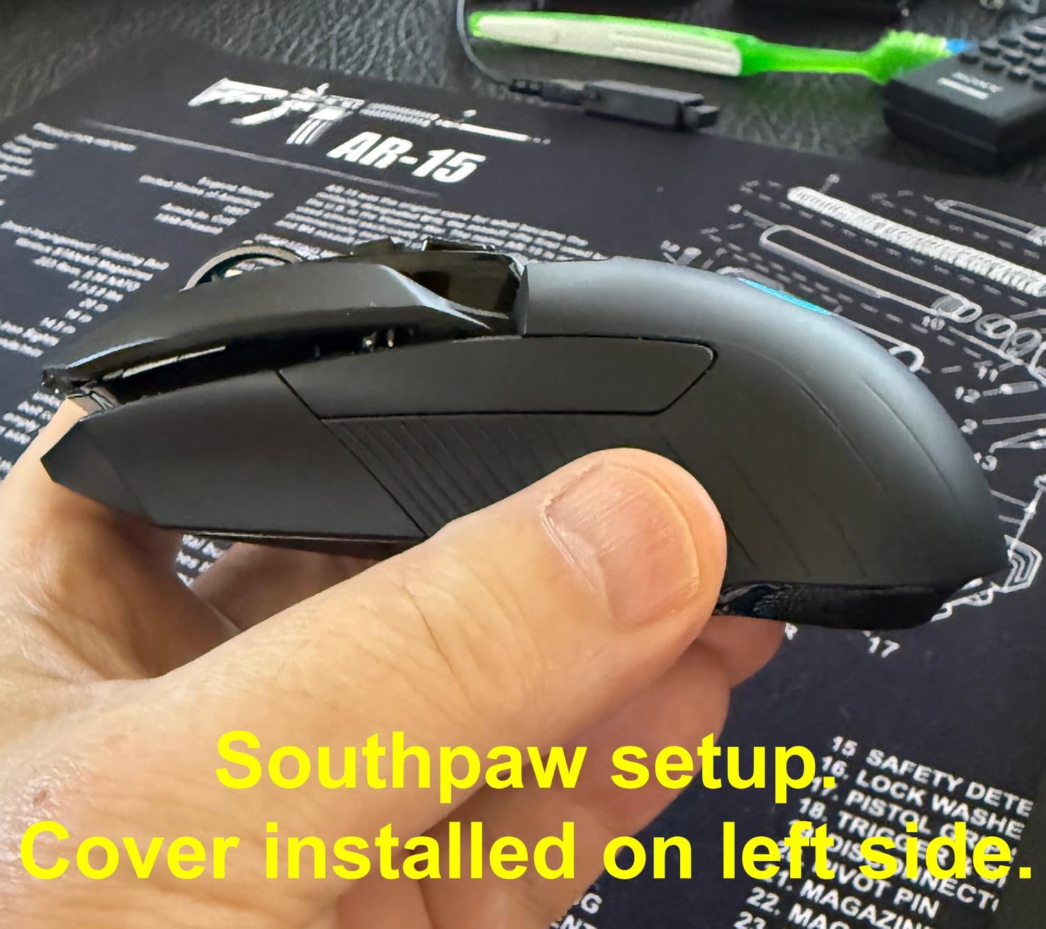 Logitech G903 Lightspeed Wireless Gaming Mouse w/Hero 25K Sensor, 140+ Hour with Rechargeable Battery and LIGHTSYNC RGB. POWERPLAY Compatible, Ambidextrous, 107g+10g Optional, 25,600 DPI - Black customer photo 2