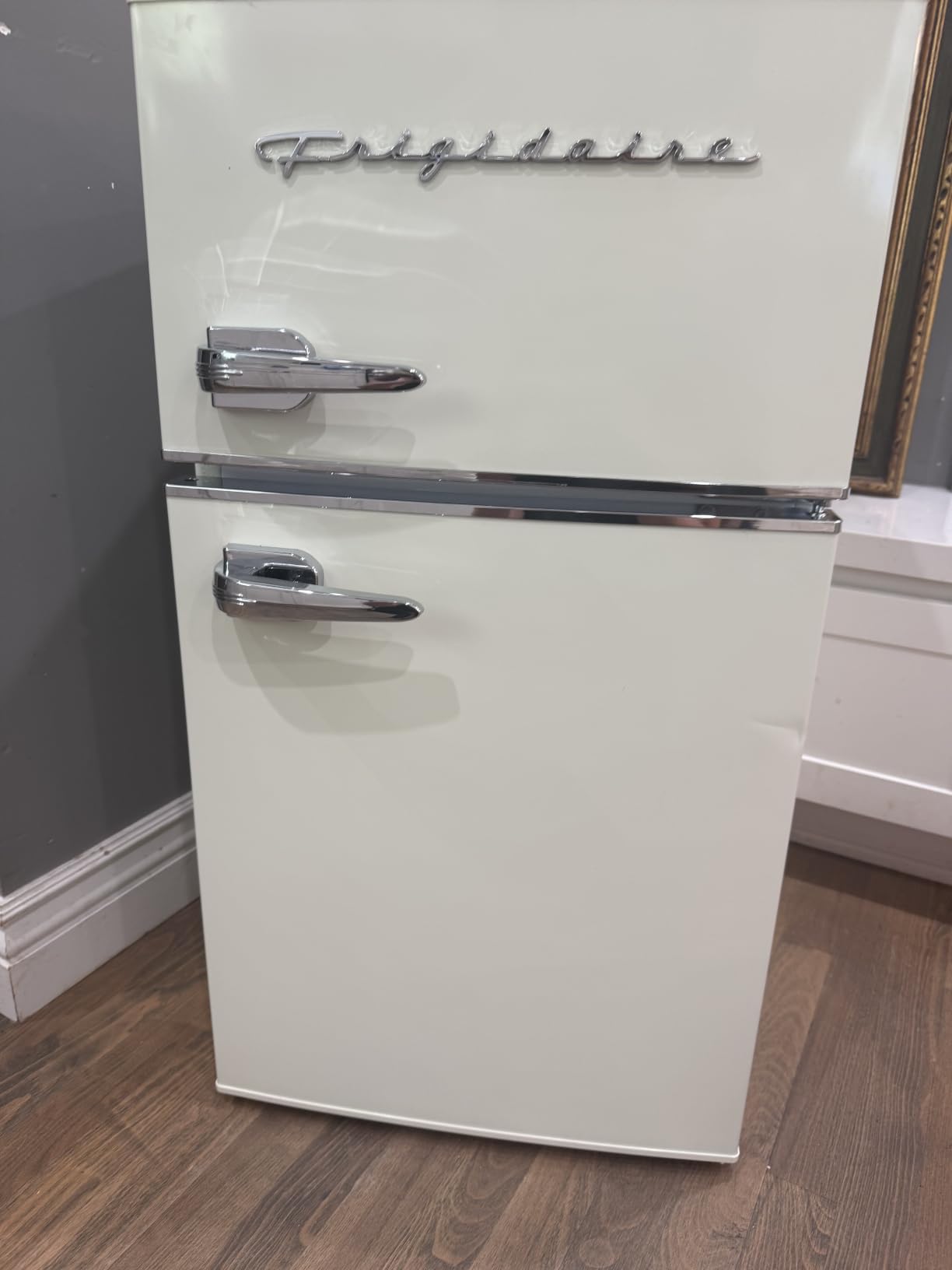 Frigidaire Retro Compact Fridge Freezer Combo, 3.1 cu. ft. Capacity, Small Top Freezer Refrigerator, Mini Fridge with Built-in Bottle Opener - 19