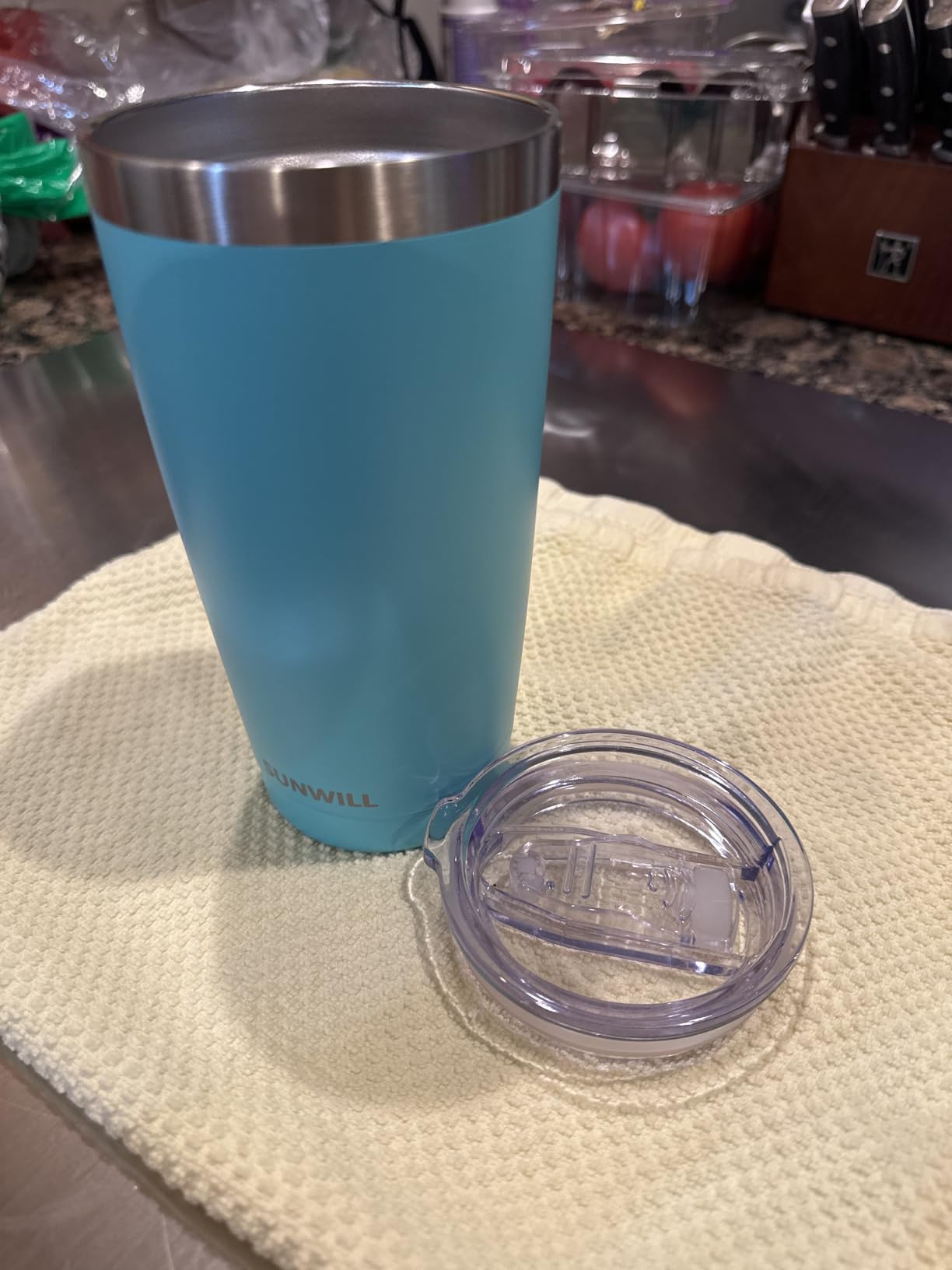 SUNWILL Travel Coffee Tumbler 20 oz, Insulated Mug with Lid, Stainless Steel Cup for Hot and Cold Drinks, Rose Gold customer photo 2