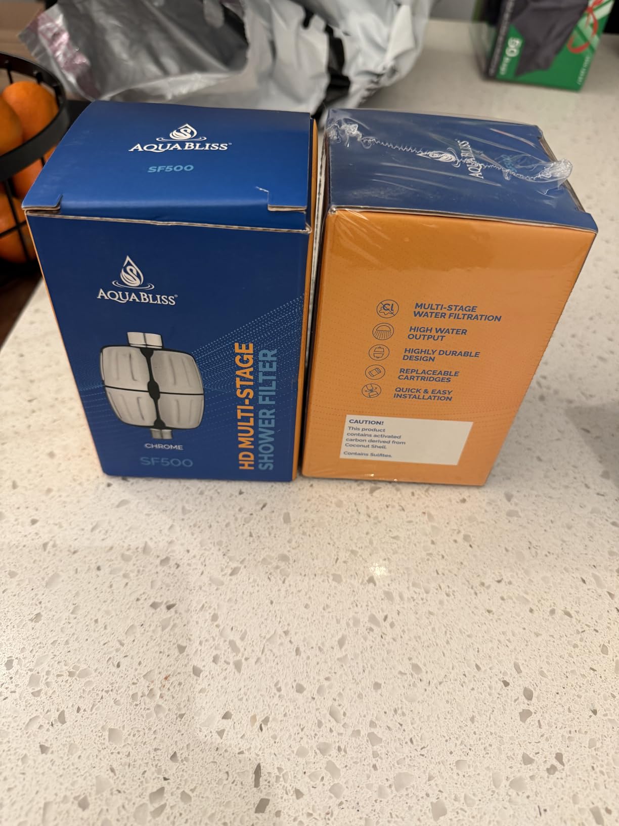 Aquabliss SF500 Daily Essential+ Shower Filter - Chrome | Heavy-duty filtration reduces chlorine, sediment & heavy metals. Built for tougher water. Maintains water pressure. customer photo 2