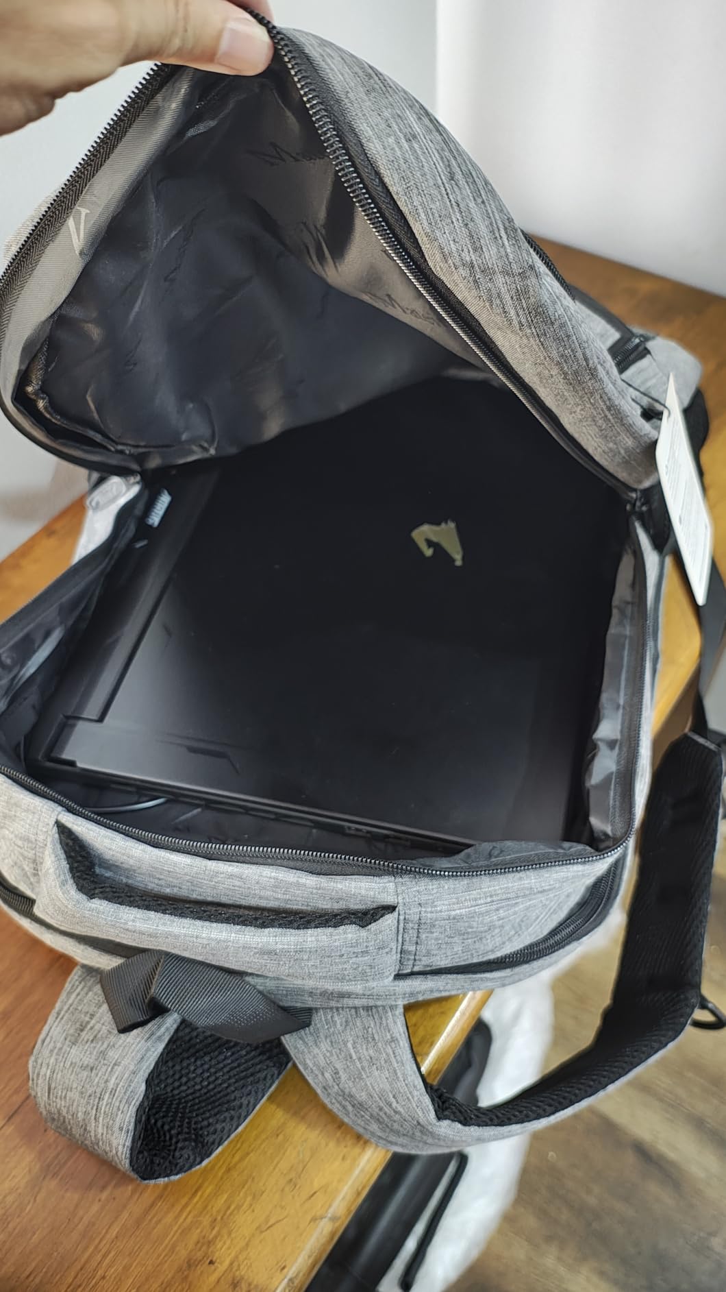 MATEIN Travel Laptop Backpack, 17 Inch TSA Approved Carry On Work Bag, College School Bookbag with Trolley Sleeve, Large Business Computer Bag with Anti Theft Pocket, Grey customer photo 1