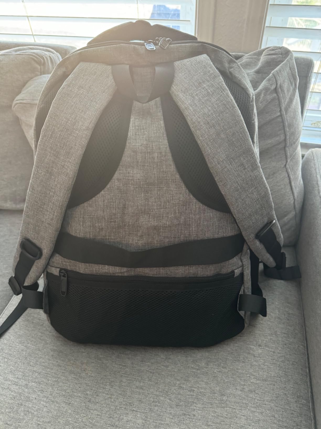 MATEIN Travel Laptop Backpack, 17 Inch TSA Approved Carry On Work Bag, College School Bookbag with Trolley Sleeve, Large Business Computer Bag with Anti Theft Pocket, Grey customer photo 2