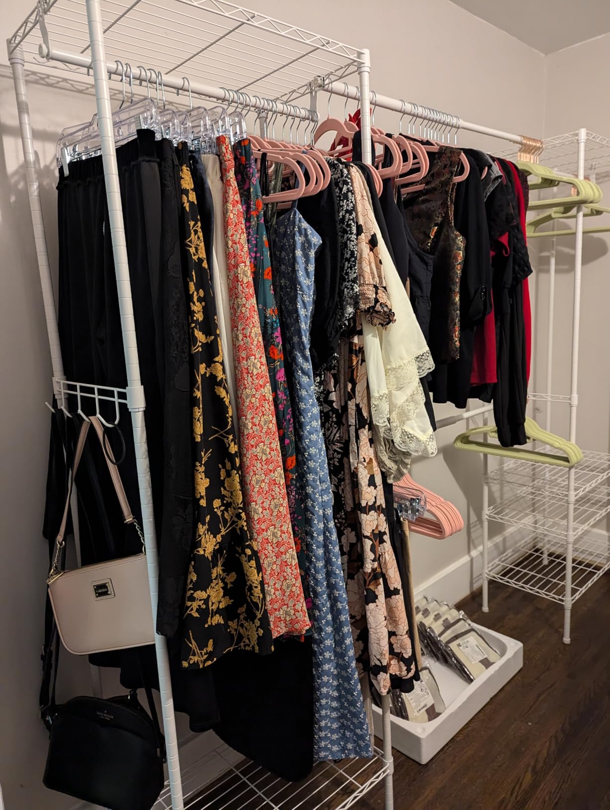 VIPEK V2 Heavy Duty Clothes Rack, Portable Metal Closet System, Black | Freestanding Wardrobe with 4 Tiers Adjustable Wire Shelving & 3 Hanging Rods Clothing Rack, Closet Organizer, Max Load 700LBS customer photo 1