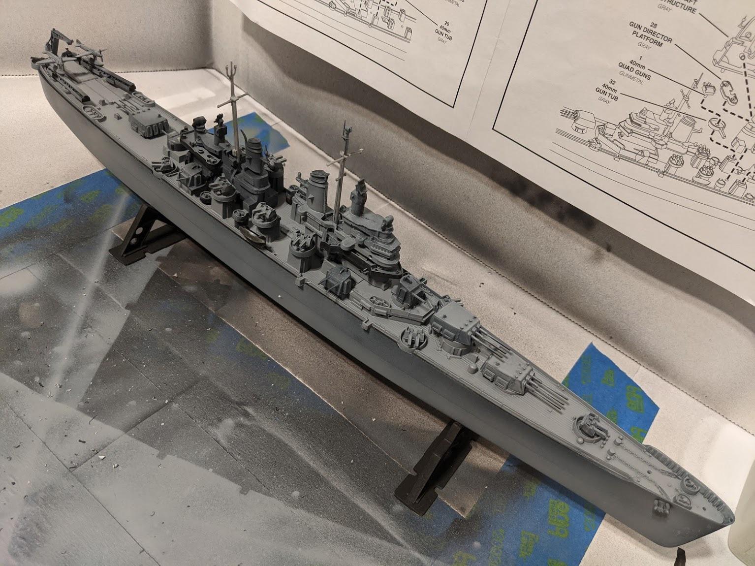 Plastic Model Kit - USS Pittsburgh Ca-72 Heavy Cruiser customer photo 1