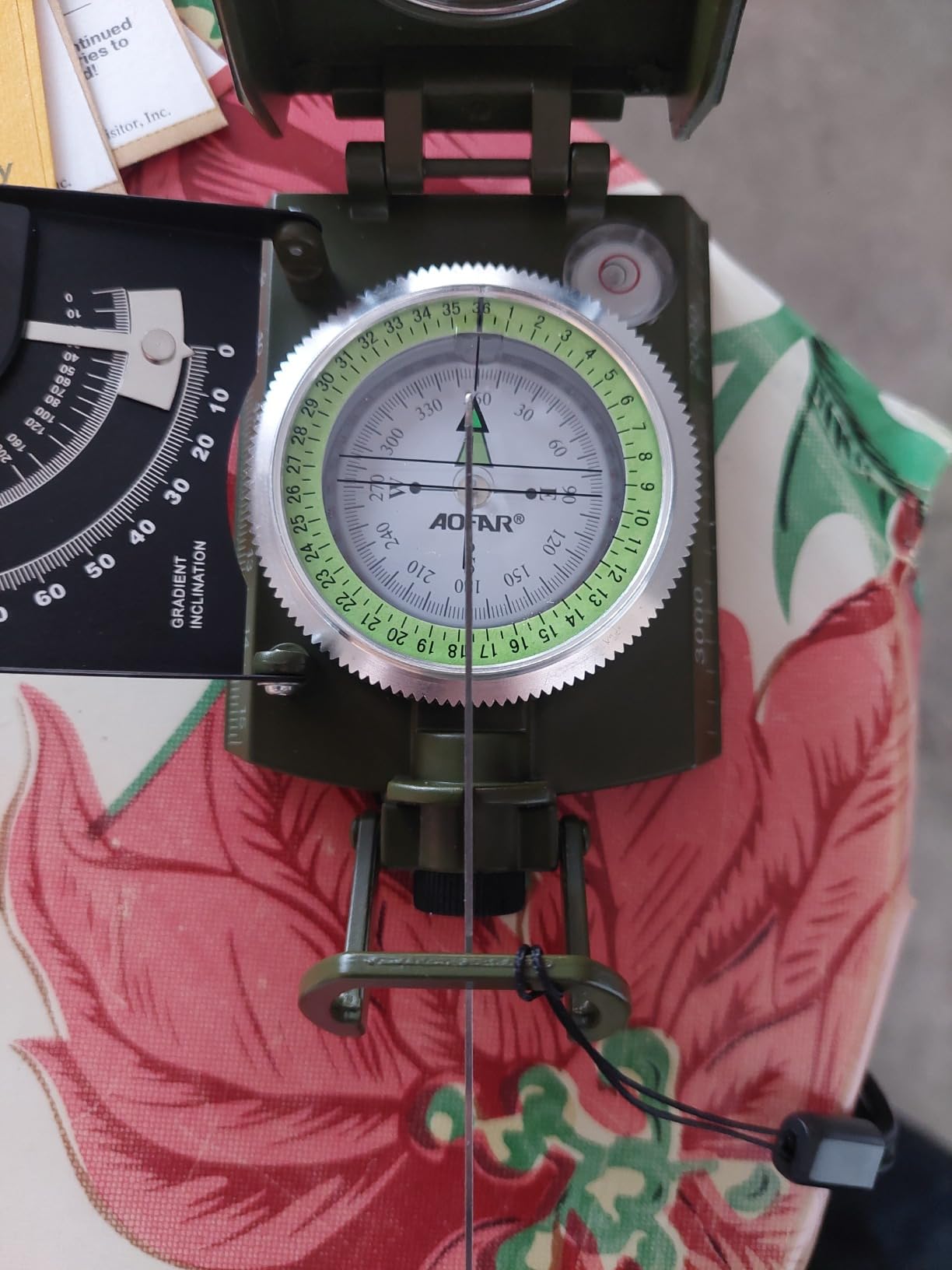 AOFAR AF-4074 Military Compass for Hiking, Lensatic Sighting Waterproof, Durable, Inclinometer for Camping, Boy Scout, Geology Activities Boating customer photo 1