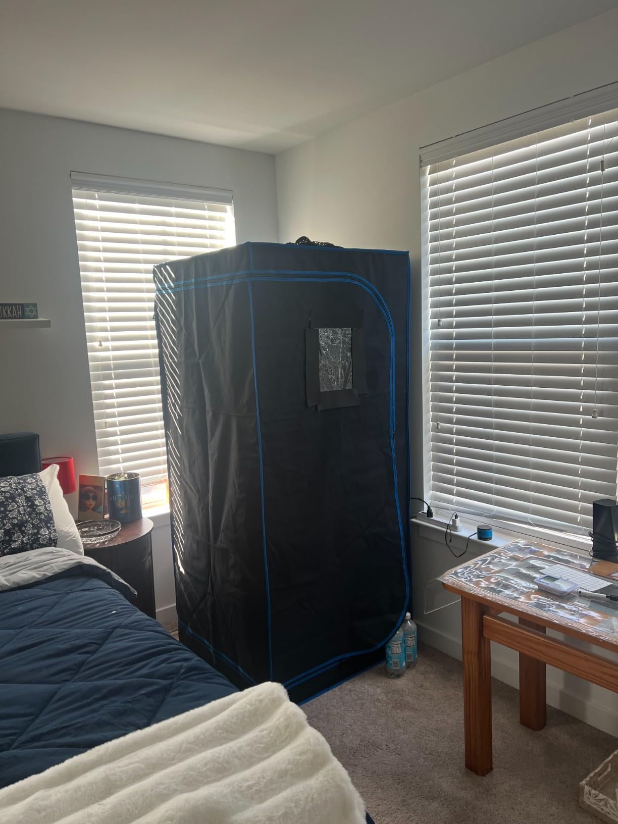 SereneLife Portable Sauna Box for Home, Infrared Sauna Tent with Heated Foot Pad and Folding Chair, Remote Control In-Home Spa, 35