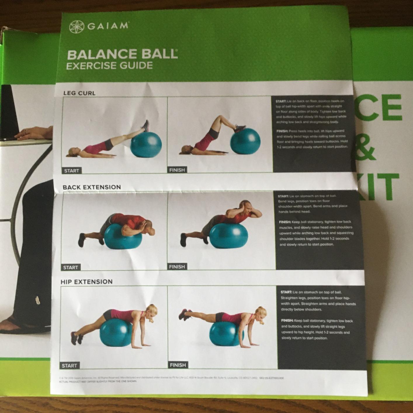 Gaiam Essentials Balance Ball & Base Kit, Yoga Ball Chair, Exercise Ball with Inflatable Ring Base for Home or Office Desk, Includes Air Pump customer photo 2
