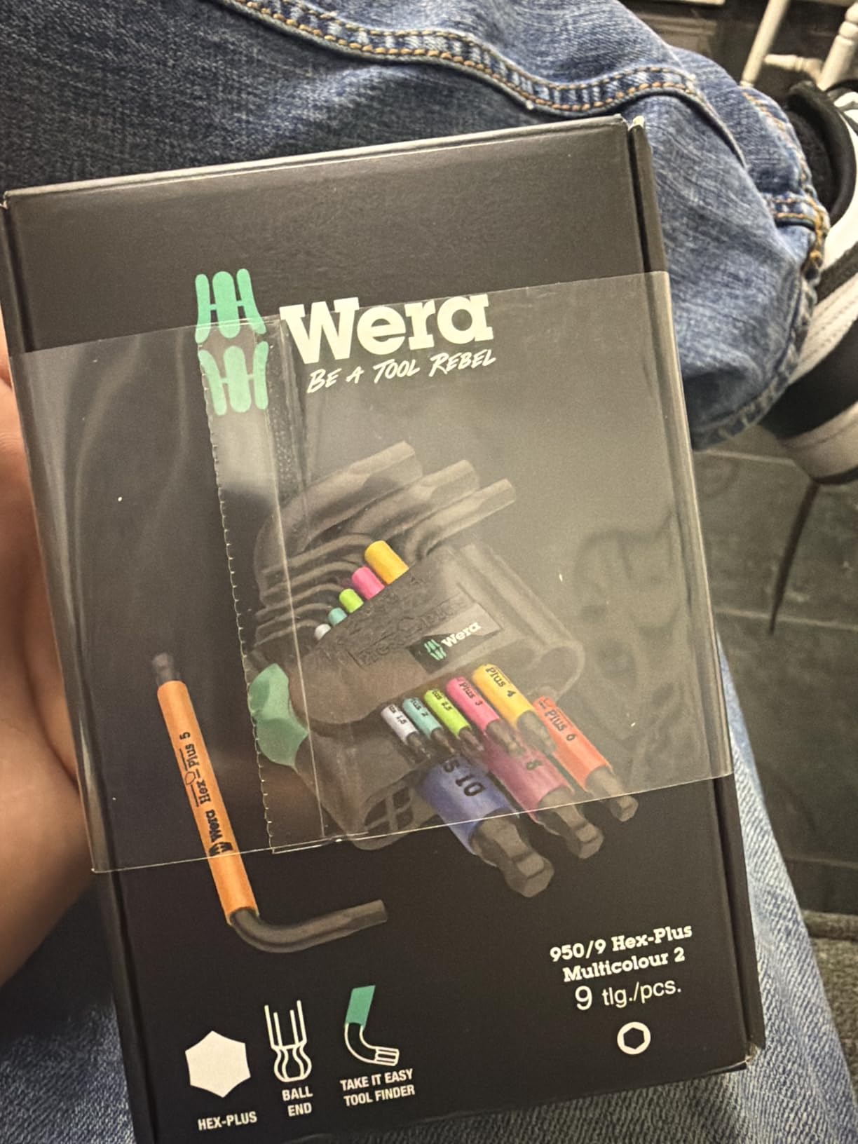 Wera 5133164001 950/9 Hex-Plus Multicolour 2 L-key set, metric, BlackLaser, 9 pieces customer photo 1