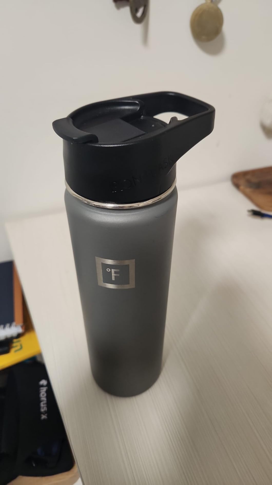 22 oz Wide Mouth Water Bottle with 3 Lids | Insulated Stainless Steel Sports Water Bottle with 3 Leakproof Lids - BPA Free, Cold 24 Hrs, Sweat Free (Bubble Gum) customer photo 2