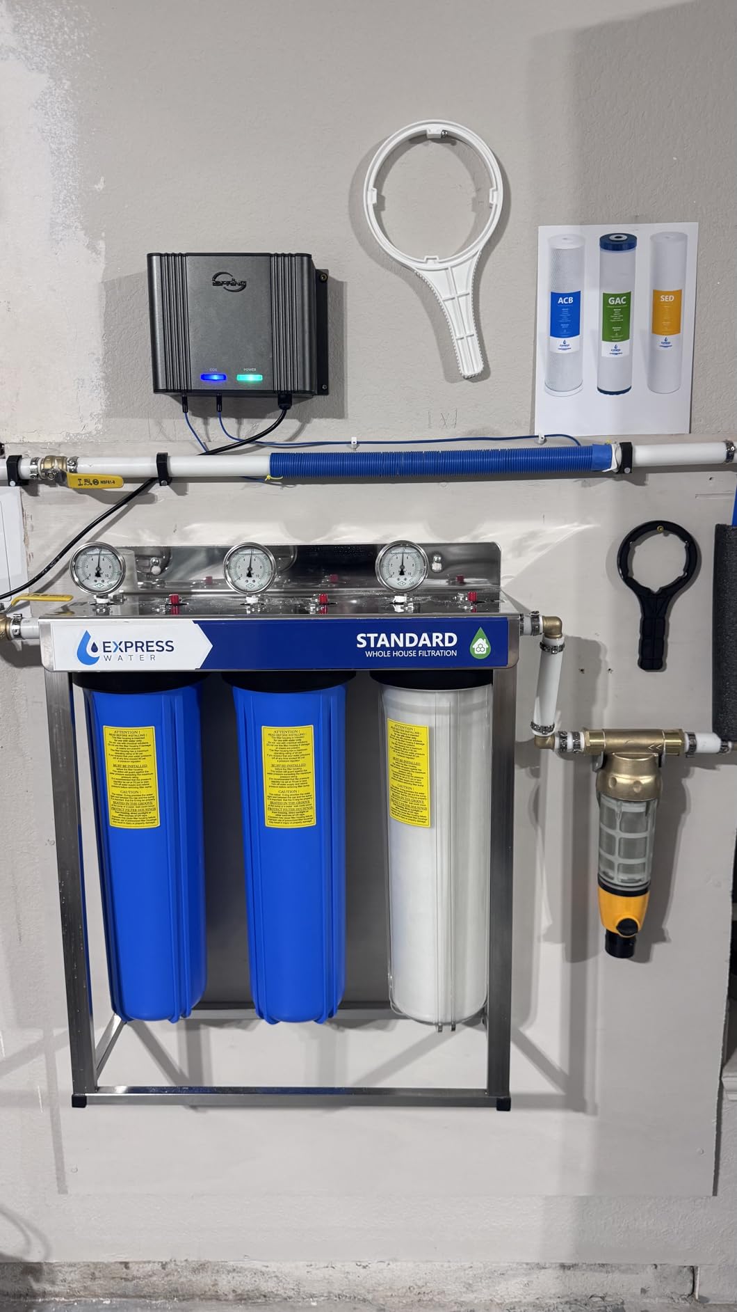 iSpring WSP50ARB Spin Down Sediment Filter with Auto Flushing, 50 Micron customer photo 2