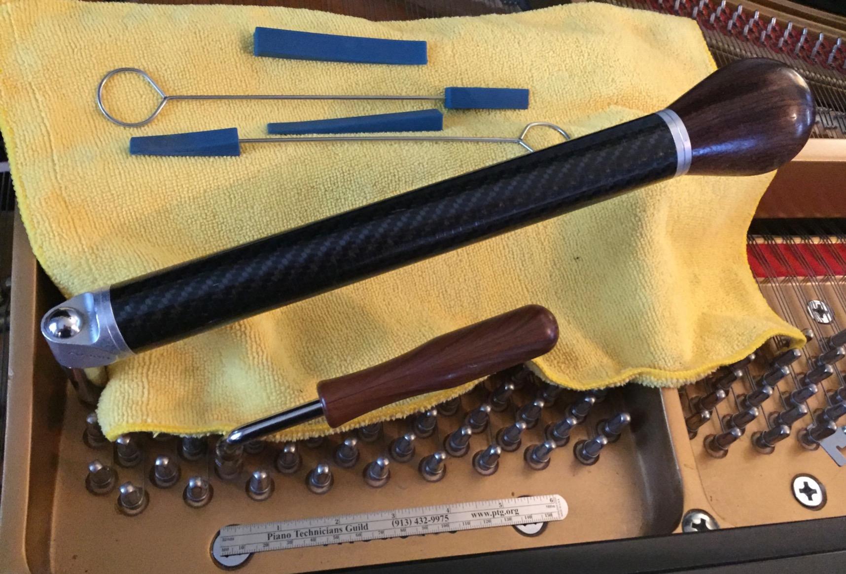 CUGLB Professional Piano Tuner Kit Including Tuning Wrench Hammer, Temperament Strip, Mute Set, DIY Fixing Set (8 pcs in Pack) customer photo 2