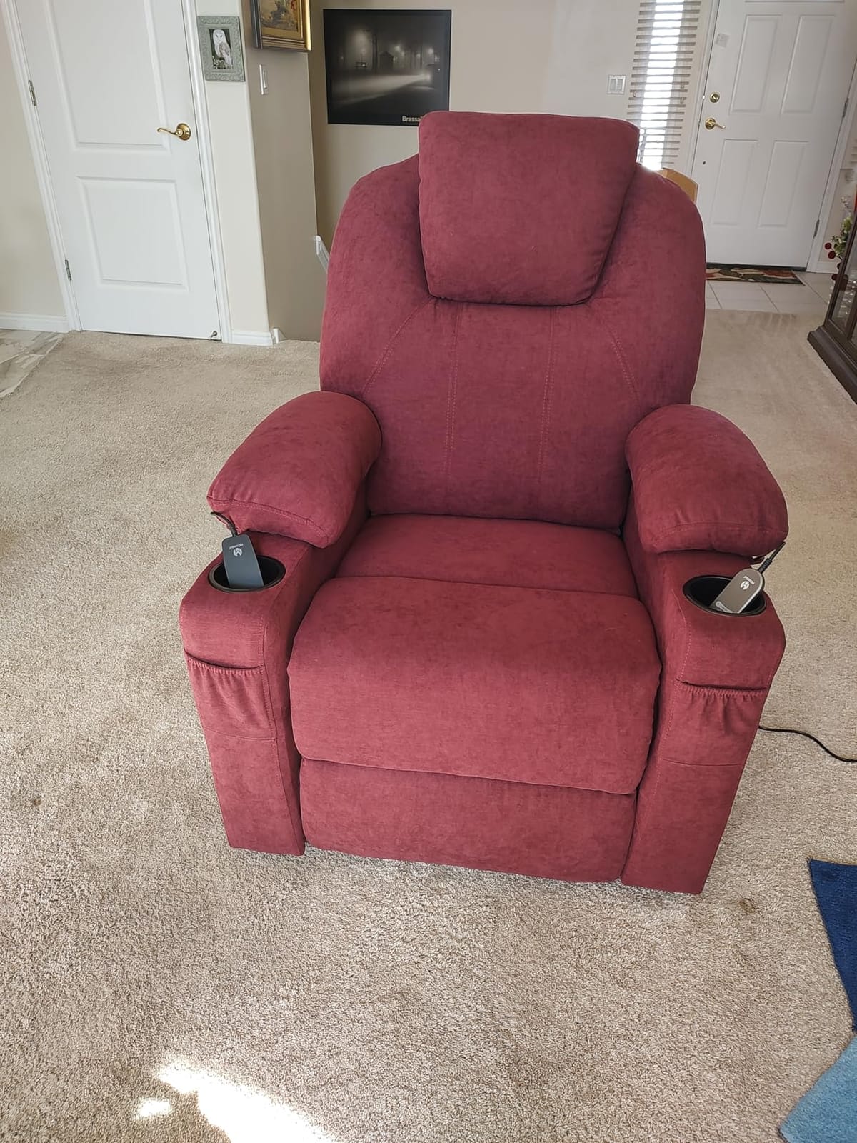 MCombo Power Lift Recliner Chair for Elderly 7040(Grey, Medium) | Heat and Massage, Breathable Fabric, USB& Type C Charging Port, FSC Certified customer photo 1
