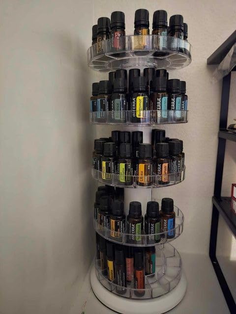 J JACKCUBE DESIGN Rotating Essential Oil Display Stand Spinning Rack for 75 Bottles(up to 120) Organizer 5 Tier Storage Holder -MK505A customer photo 1