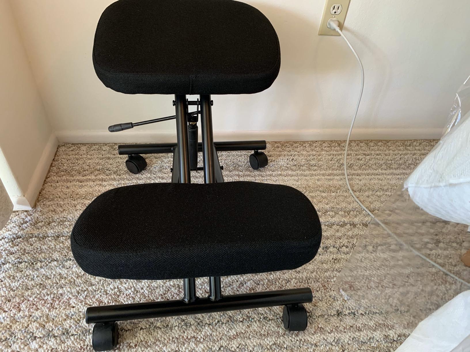 ProErgo Pneumatic Ergonomic Kneeling Chair | Fully Adjustable Mobile Office Seating | Improve Posture to Relieve Neck & Back Pain | Easy Assembly | Use in Home, Office & Classroom customer photo 1