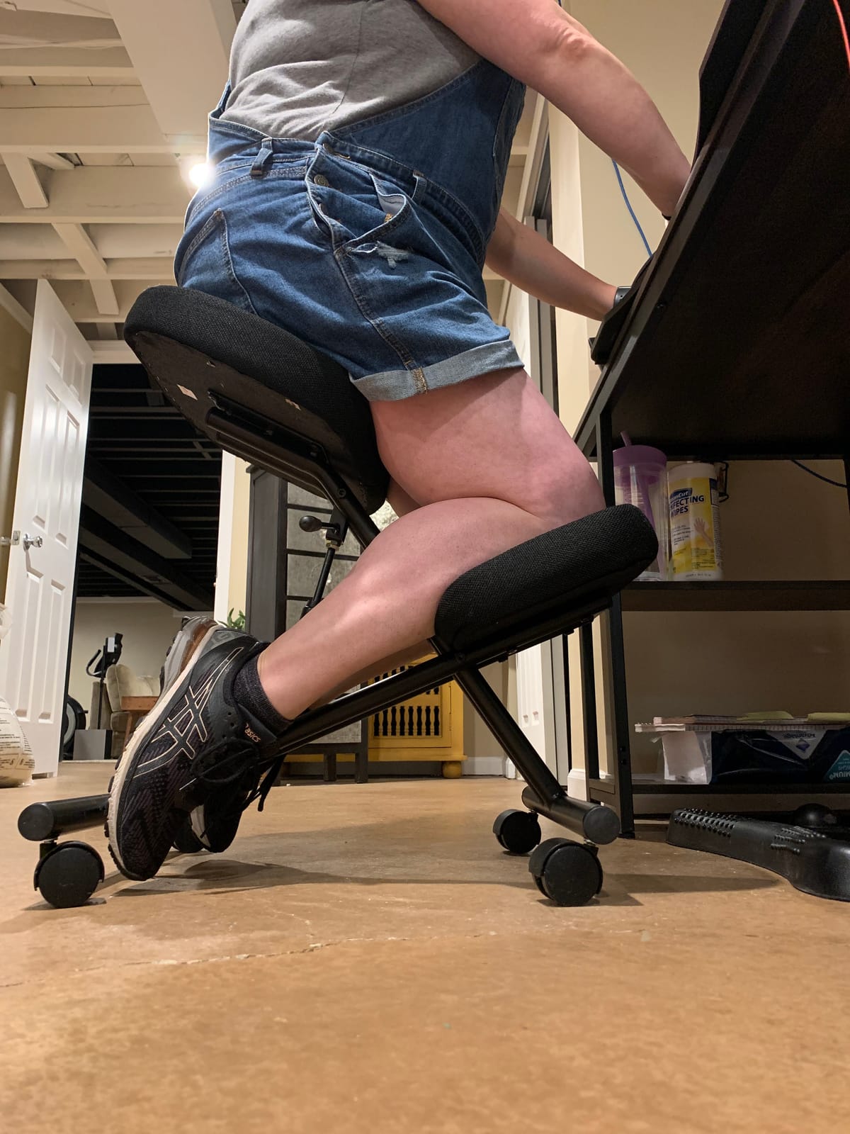 ProErgo Pneumatic Ergonomic Kneeling Chair | Fully Adjustable Mobile Office Seating | Improve Posture to Relieve Neck & Back Pain | Easy Assembly | Use in Home, Office & Classroom customer photo 2