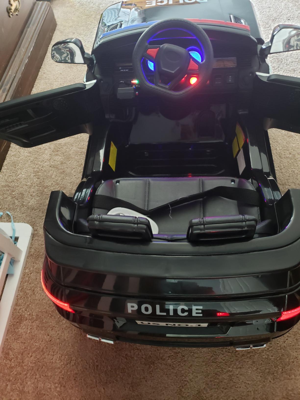 Police Car Ride On TOBBI Kid Car Cop Car for Kids to Drive with Parent Remote 12V Big Police Car Toys for Boys Toddler Electric Police Cars for Kids Ages 3-6 with Lights and Siren, Black customer photo 1