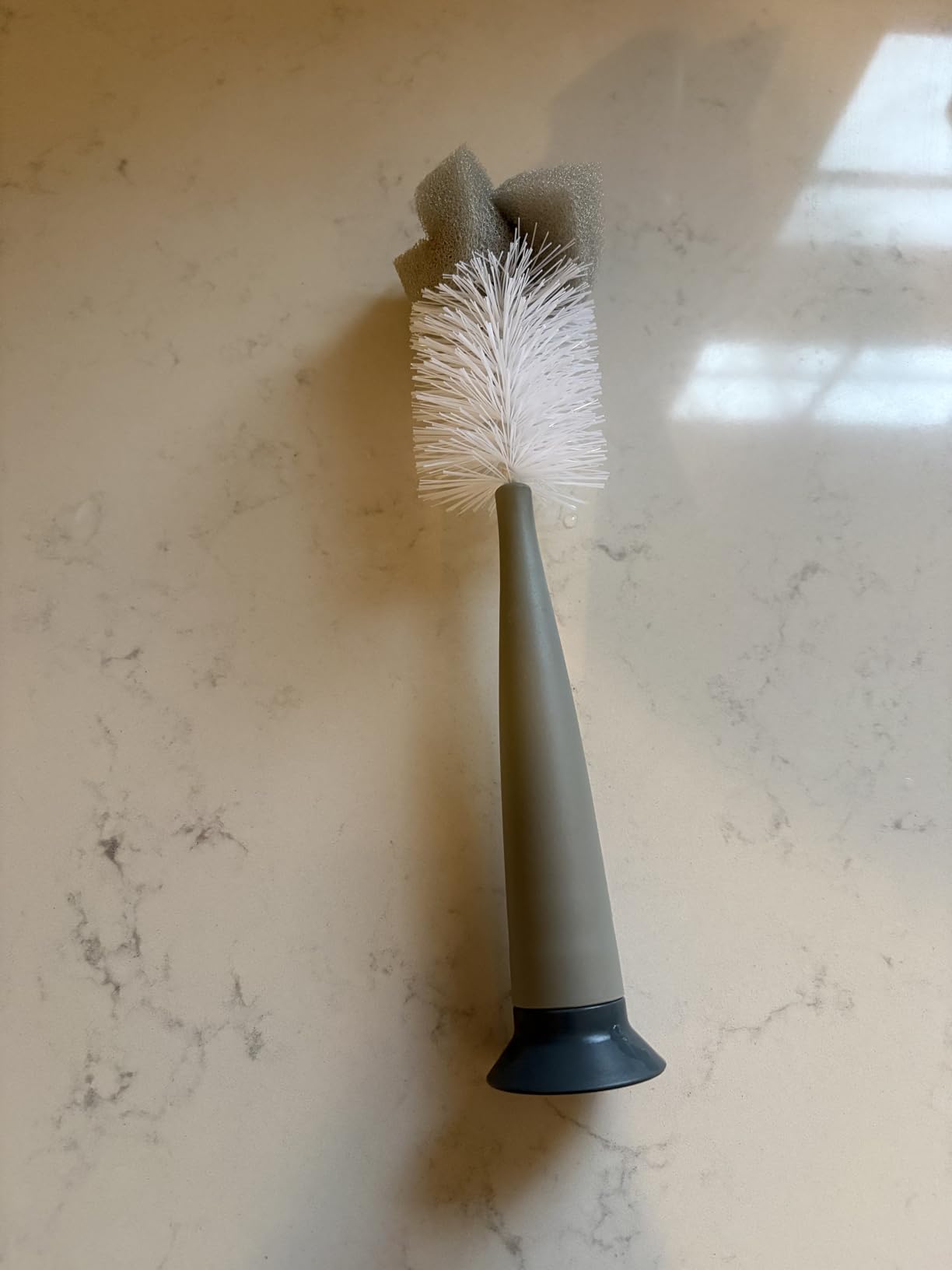 Munchkin Sponge Bottle Brush, Grey/Sage, 2 Count customer photo 1