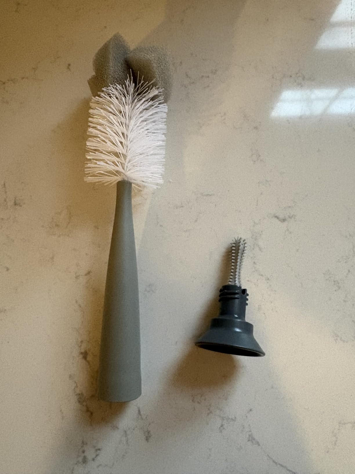 Munchkin Sponge Bottle Brush, Grey/Sage, 2 Count customer photo 2