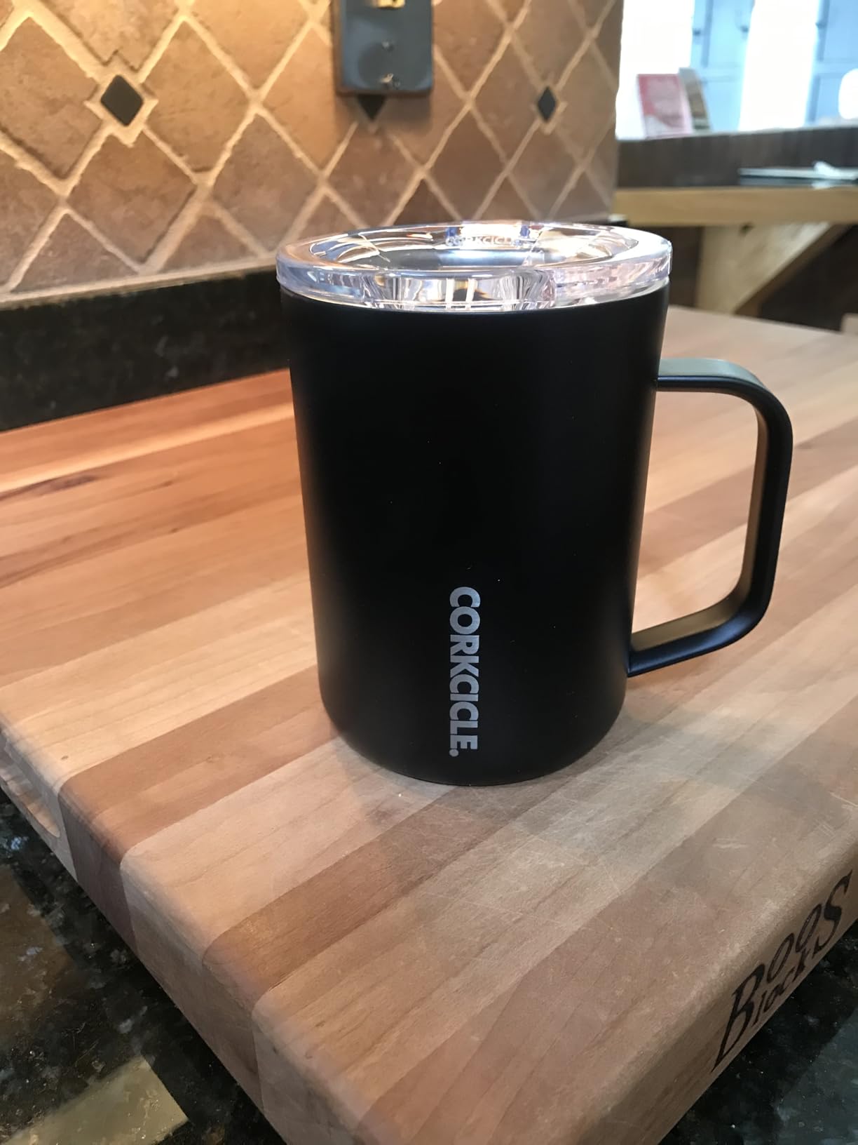 Corkcicle Classic Coffee Mug - Triple Insulated Stainless Steel for Travel - Shatter-Proof Lid - Easy Grip - Keeps Drink Hot Over 3 Hours - 16 oz - Black customer photo 1