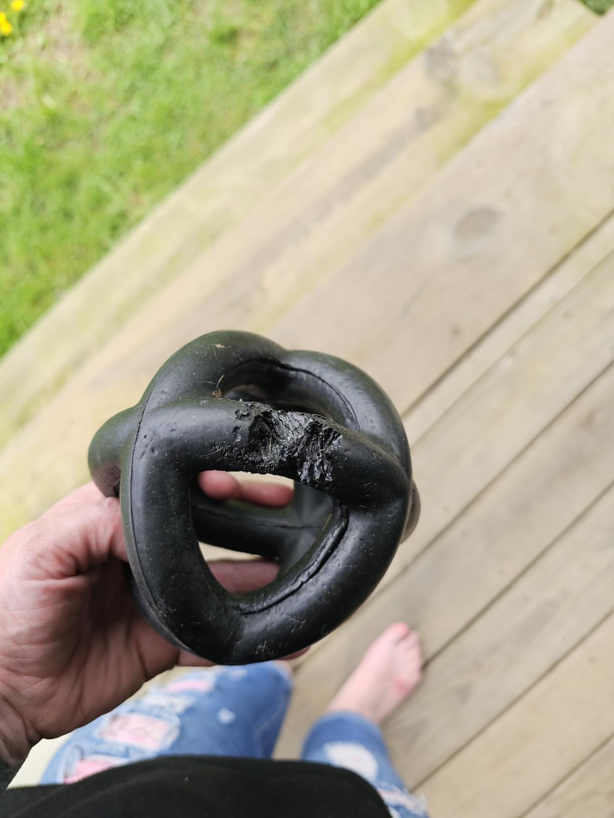 Monster K9 Ring Ball | Virtually Indestructible. Lifetime Guaranteed. | VULCRON Natural Rubber | Durable, Heavy Duty Dog Chew Toy for Aggressive Chewers | Medium & Large Breeds, 5.5
