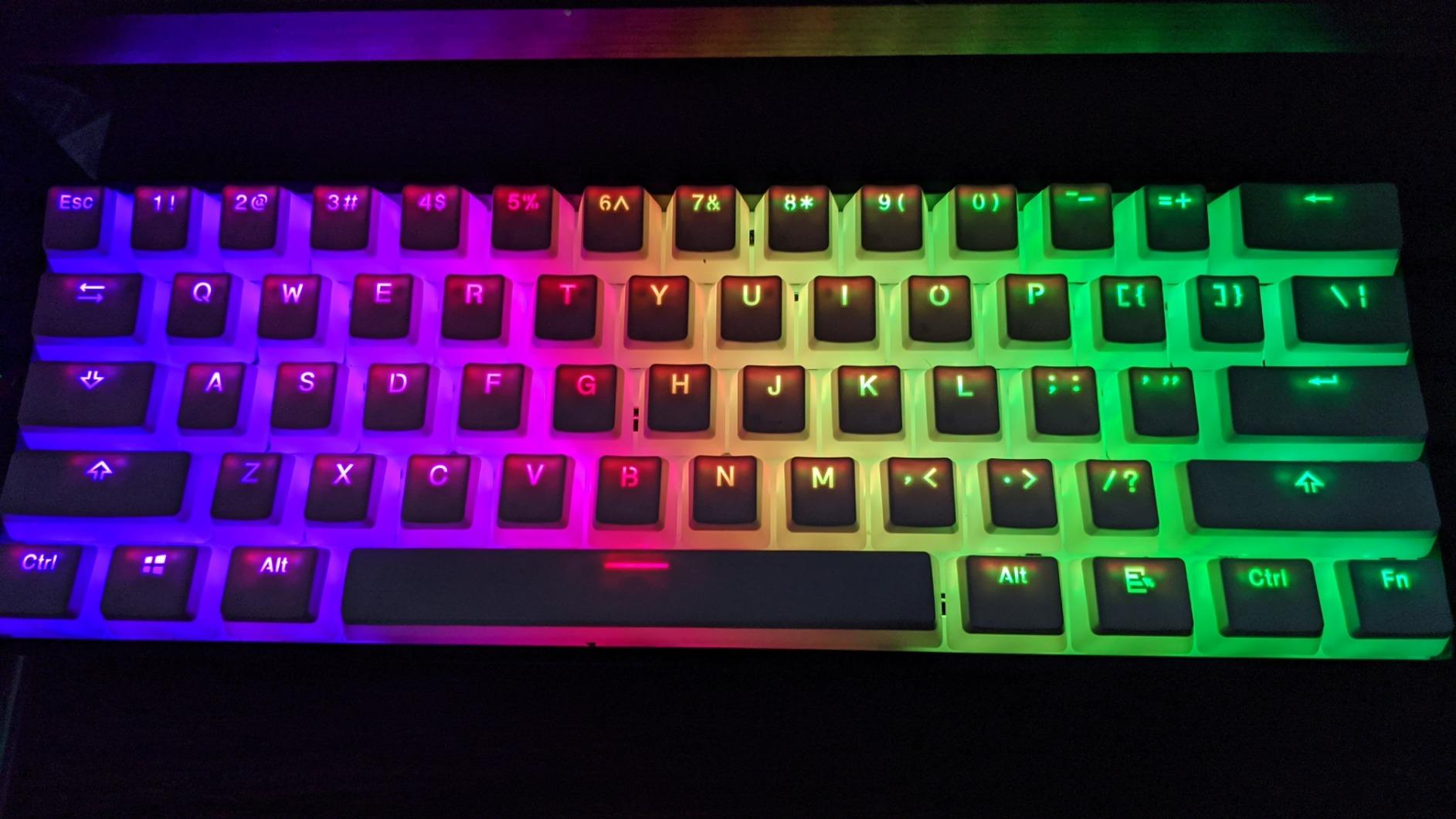 Aura V1 (White) Pudding Keycaps - Double Shot PBT Translucent for Mechanical Keyboards, 104 Key Set, TKL, Compact Compatible, English (US) Layout (Aura (White)) customer photo 2