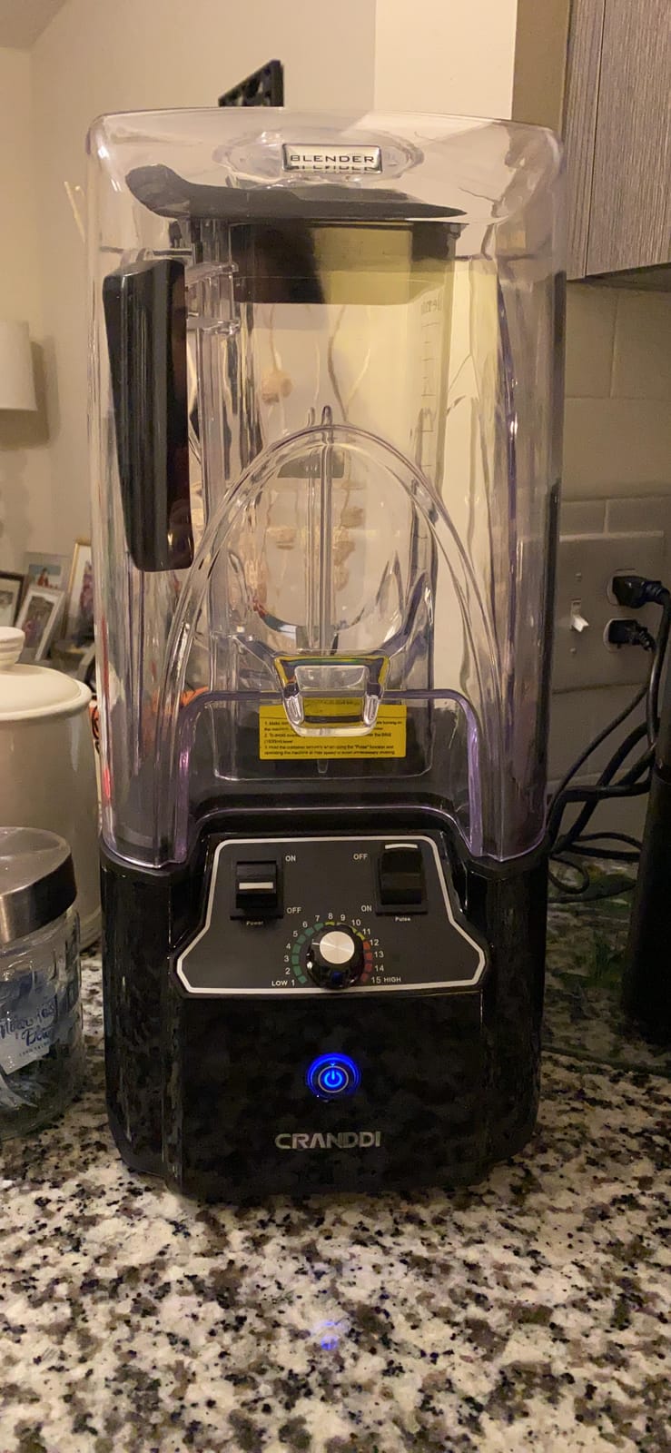 CRANDDI Quiet Commercial Blender with Soundproof Shield, 2200 Watt Professional Blenders for Kitchen with 80oz Jar and Self-Cleaning, High-Speed Blenders K90 Black customer photo 2