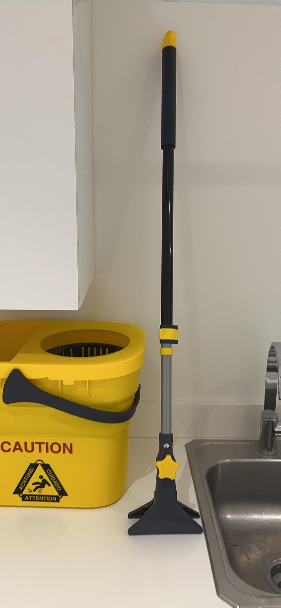 Yocada Looped-End String Wet Mop Heavy Duty Cotton Mop 55.1 inch | Commercial Industrial Grade Telescopic Iron Pole Jaw Clamp Floor Cleaning customer photo 1