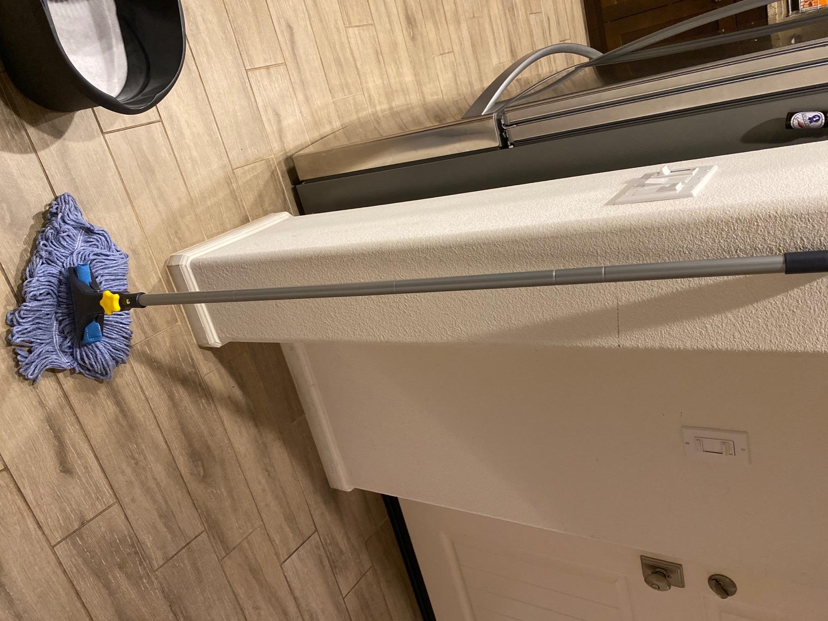 Yocada Looped-End String Wet Mop Heavy Duty Cotton Mop 55.1 inch | Commercial Industrial Grade Telescopic Iron Pole Jaw Clamp Floor Cleaning customer photo 2