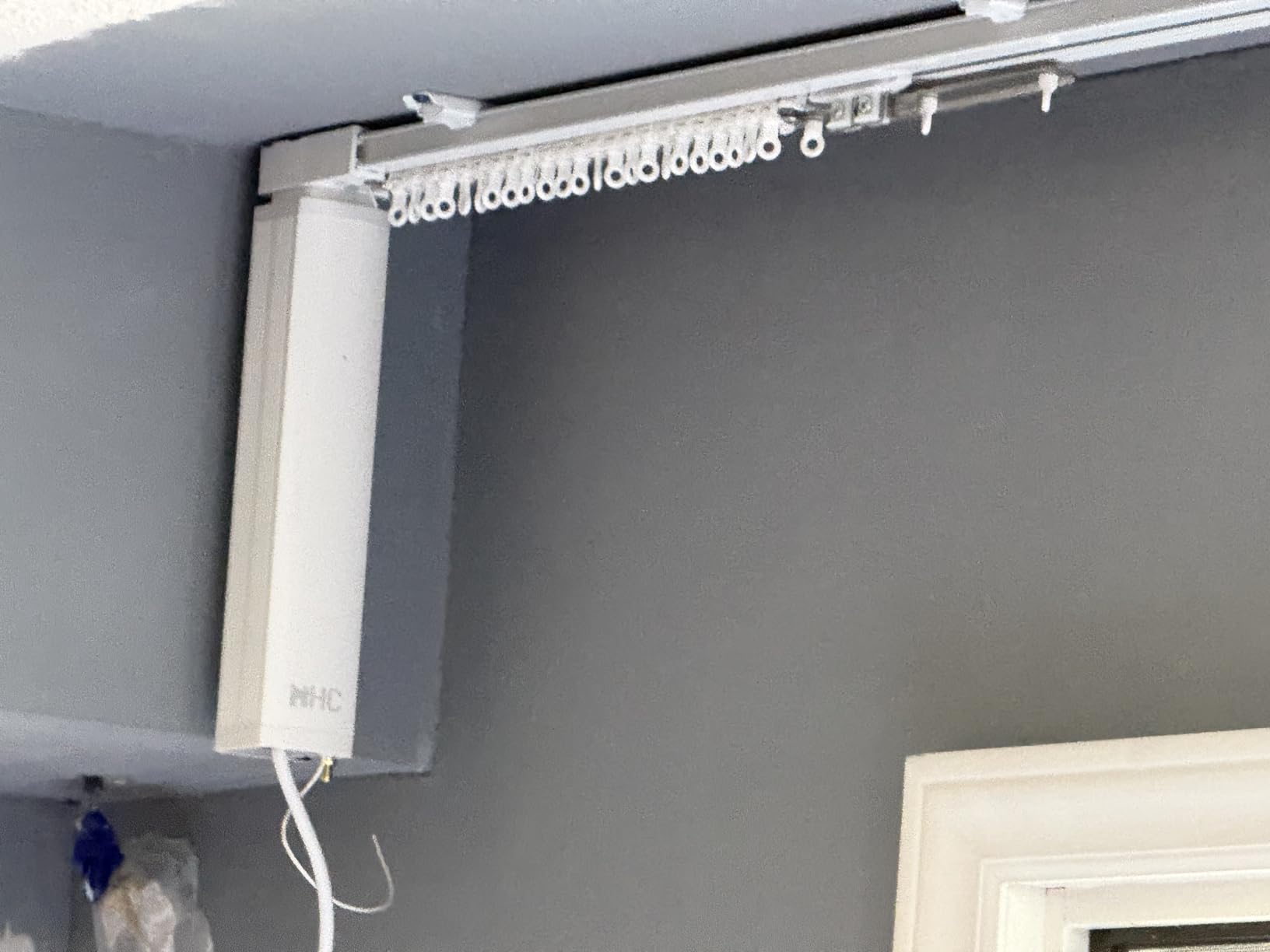 Smart Curtain System, Heavy Duty Electric Curtain Rod, WiFi Control, Compatible with Alexa, Google Home, Adjustable Length (20 ft rod) customer photo 2
