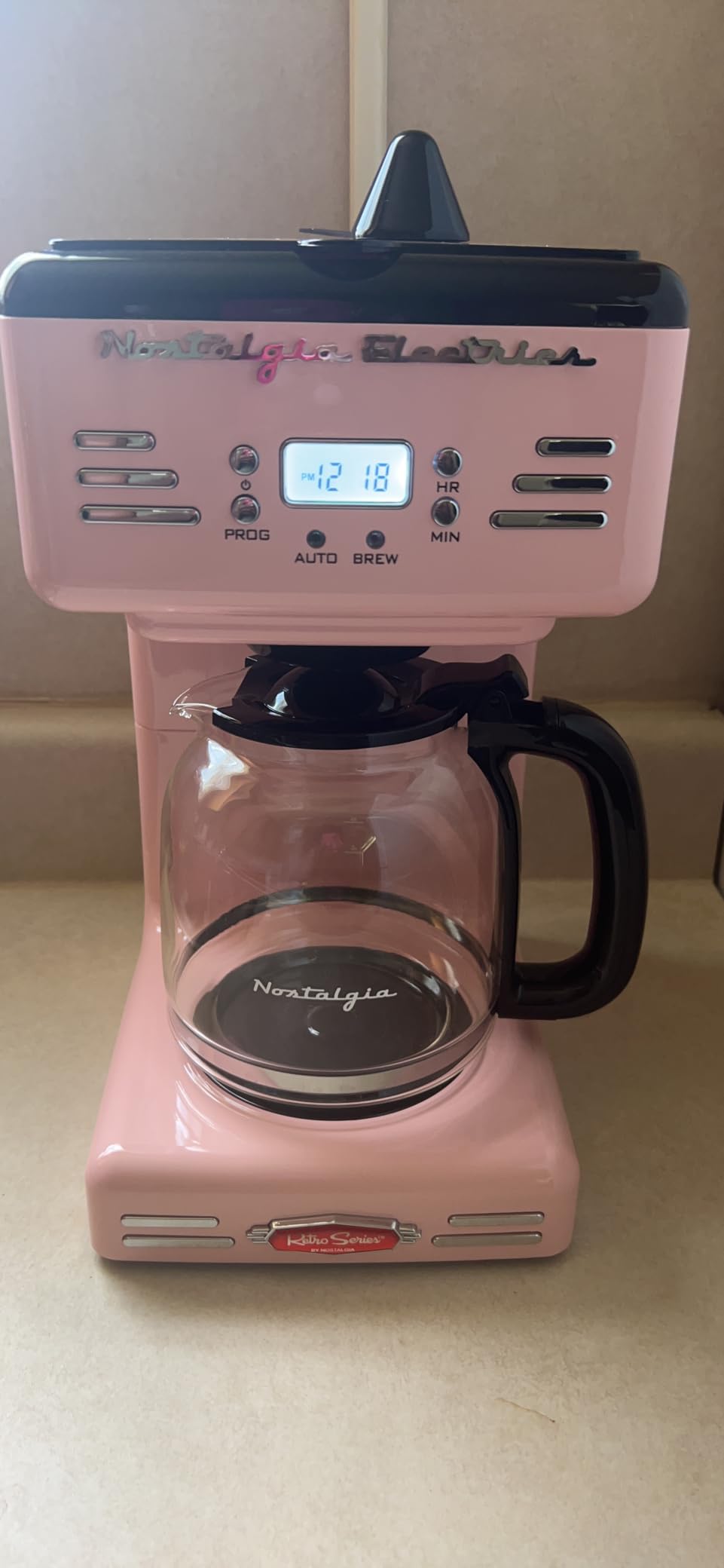 Nostalgia Retro 12-Cup Programmable Coffee Maker With LED Display, Automatic Shut-Off & Keep Warm, Pause-And-Serve Function, Aqua customer photo 1