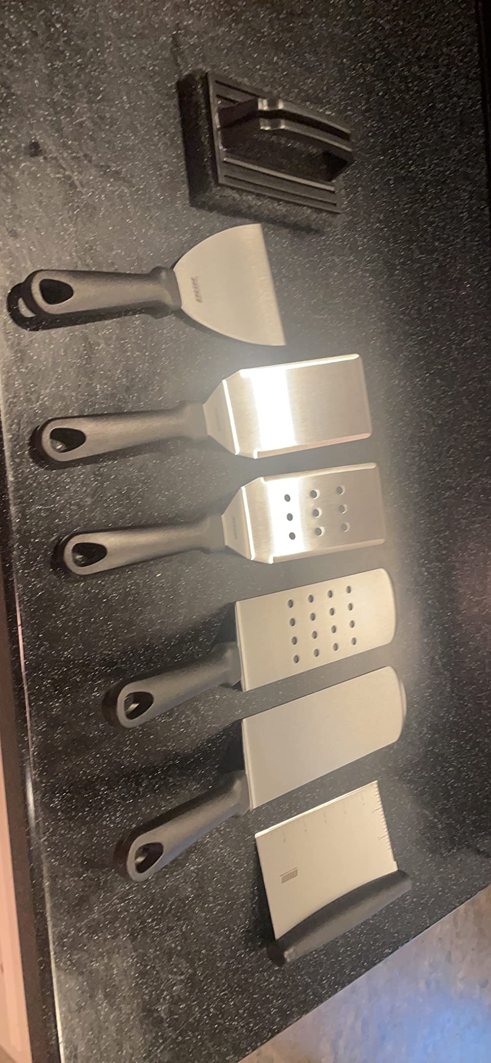 Flat Top Griddle Accessories for Blackstone and Camp Chef Griddle - 9 Pieces Set with Griddle Cleaning Kit and Carry Bag! Metal Spatula, Scraper for Hibachi and Teppanyaki Grill customer photo 1