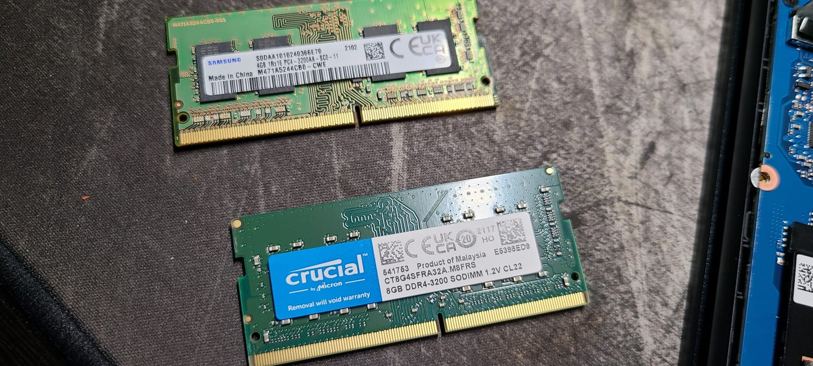 Crucial 8GB DDR4 RAM 3200MHz (PC4-25600), Downclockable to 2933/2666MHz Laptop Memory, SODIMM 260-Pin CL22, Compatible with 13th Gen Intel Core and AMD Ryzen 7000 - CT8G4SFRA32A customer photo 2