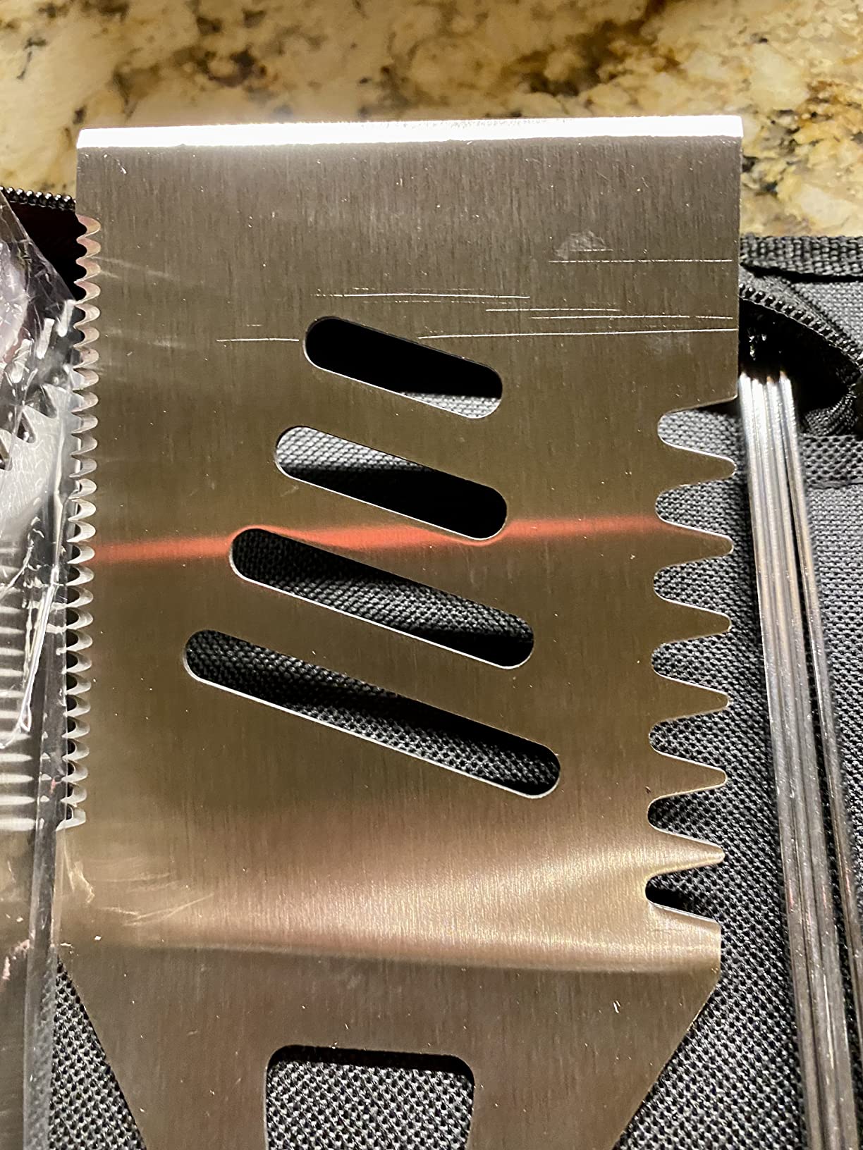ROMANTICIST 23pcs Heavy Duty Grilling Gifts for Men Dad Fathers Day, Extra Thick BBQ Accessories Tools Set, Stainless Steel Grill Utensils Kit with Meat Claws,Canvas Bag for Outdoor Camping Brown customer photo 2