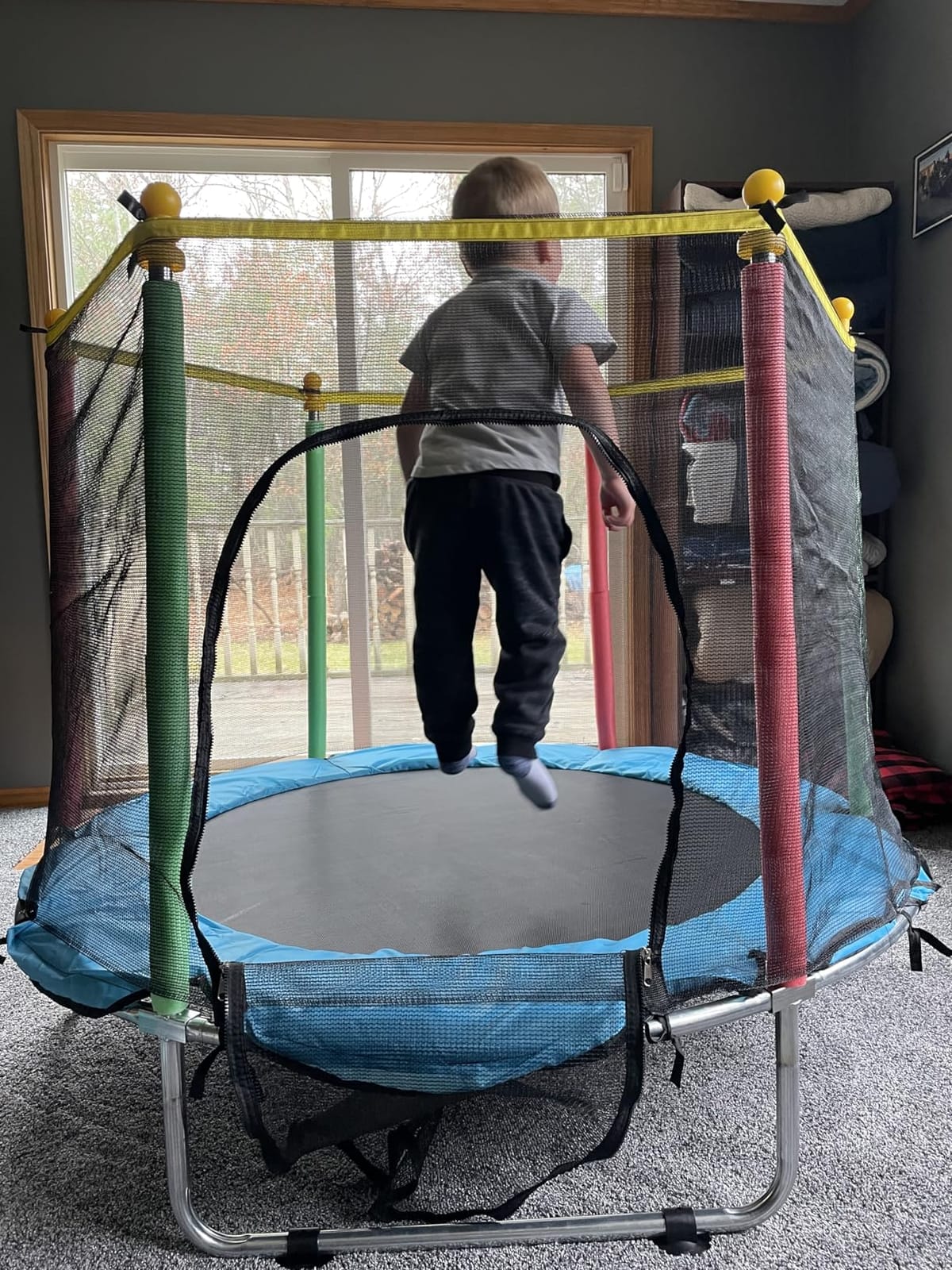 Toddler Trampoline for Kids Ages 1-8, 55'' Small Trampoline Indoor Outdoor customer photo 2