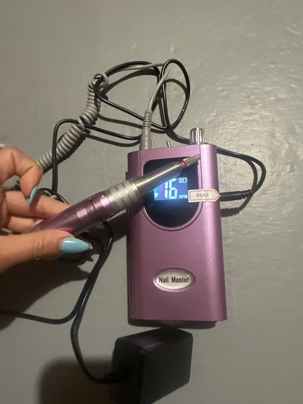 Delanie Electric Nail Drill Professional High Torque 35000 RPM, Rose Gold | Clip-On Cordless Efile for Acrylic Gel Removal, Electric Nail File with Long-Lasting Battery for Home, Salon, Mobile tech use customer photo 2