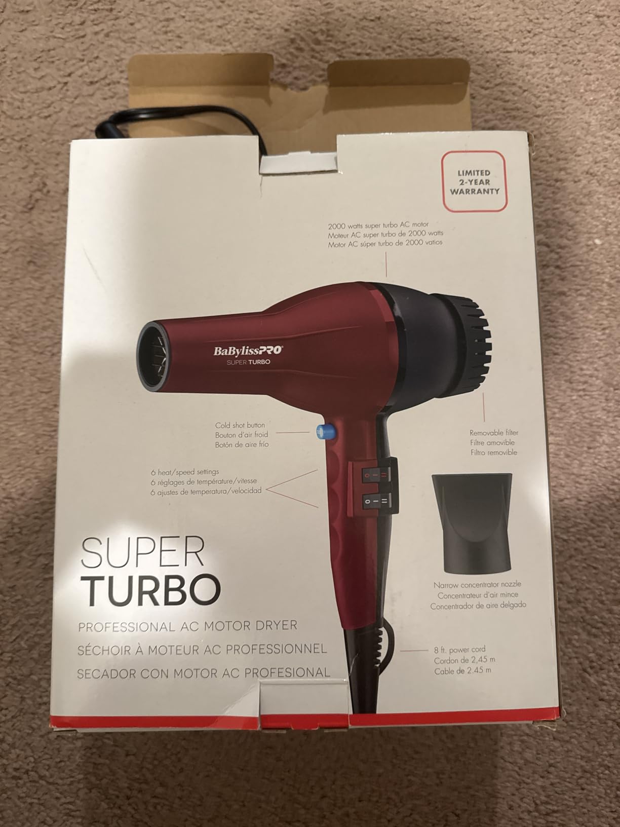 BaBylissPRO Watt Turbo Hair Dryer customer photo 1