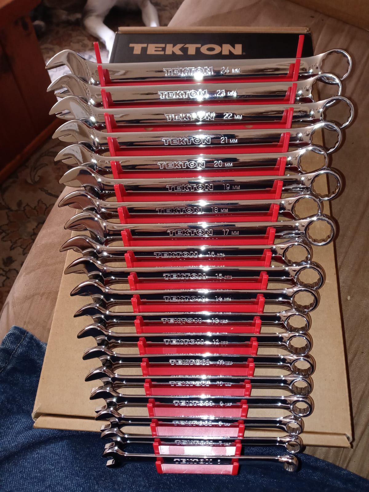 TEKTON Combination Wrench Set, 19-Piece | WCB91202 | 6 - 24 mm, Rack customer photo 2