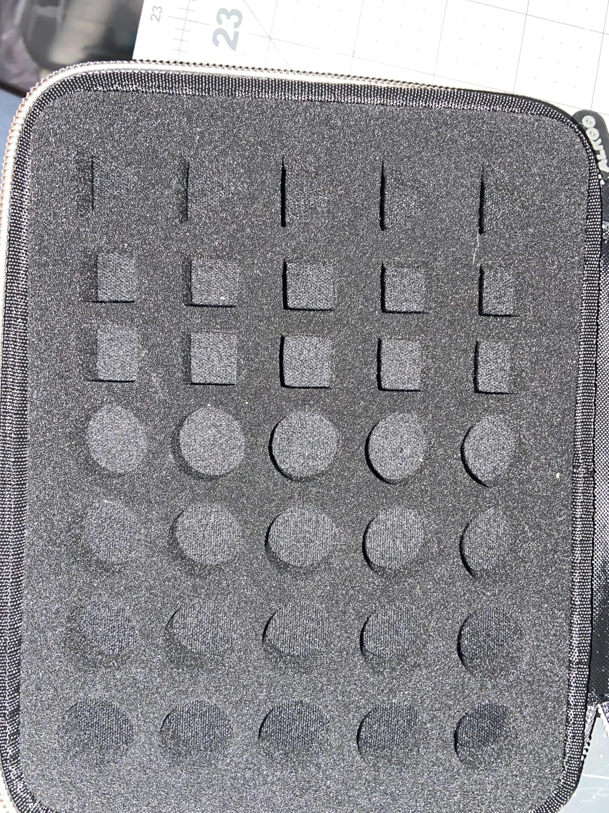 ALKOO Bobbin Holder Organizer Case, Holds 63 Bobbins | 63 Snug Bobbin Slots, Zip Closure Helps Prevent Tangles, Bobbins Not Included, Black customer photo 1
