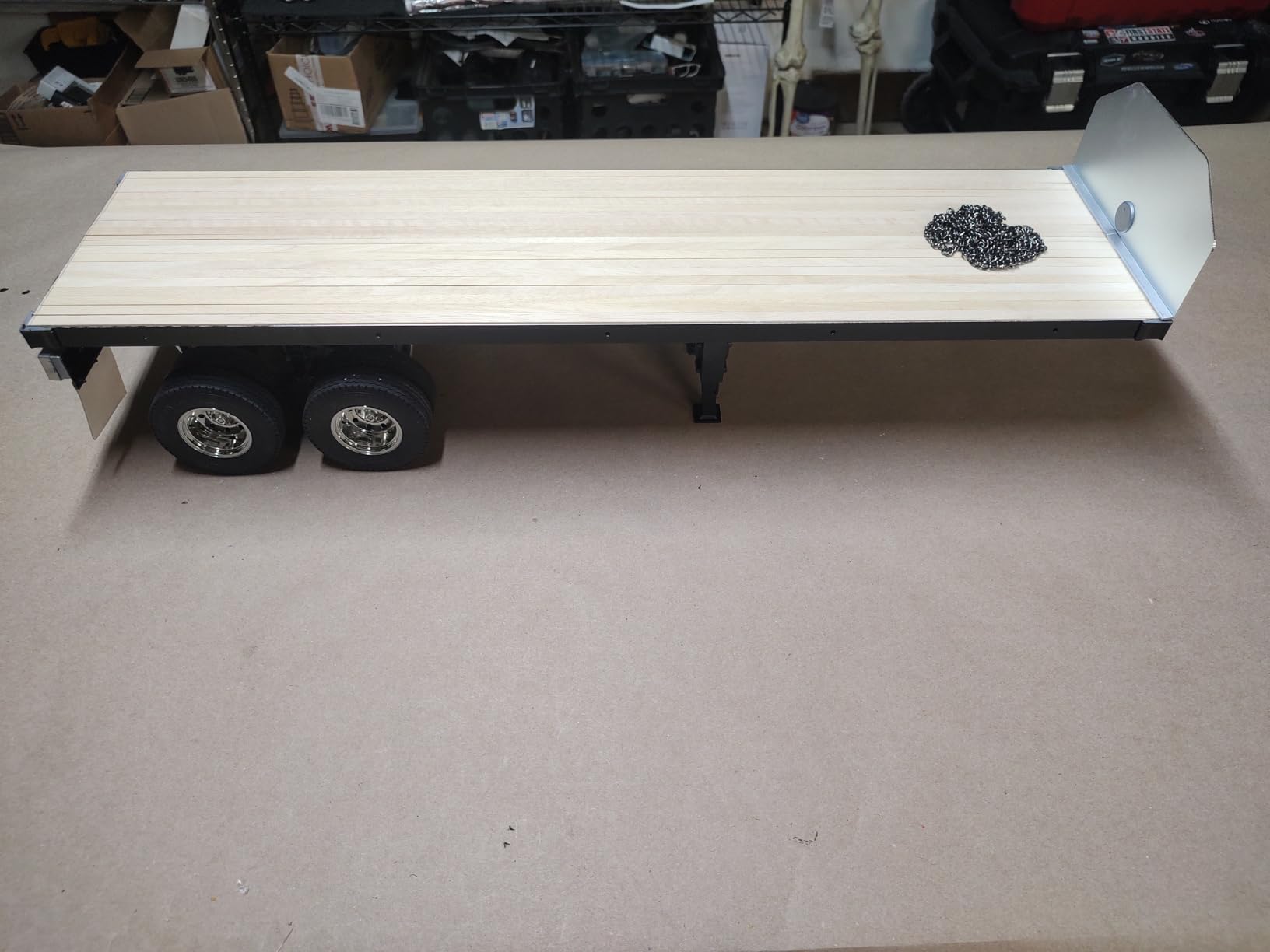 US in Stock Toucan RC Hobby 1/14 2 Axles RC Tractor Flatbed Trailer DIY Model Remote Control Semi Truck customer photo 1