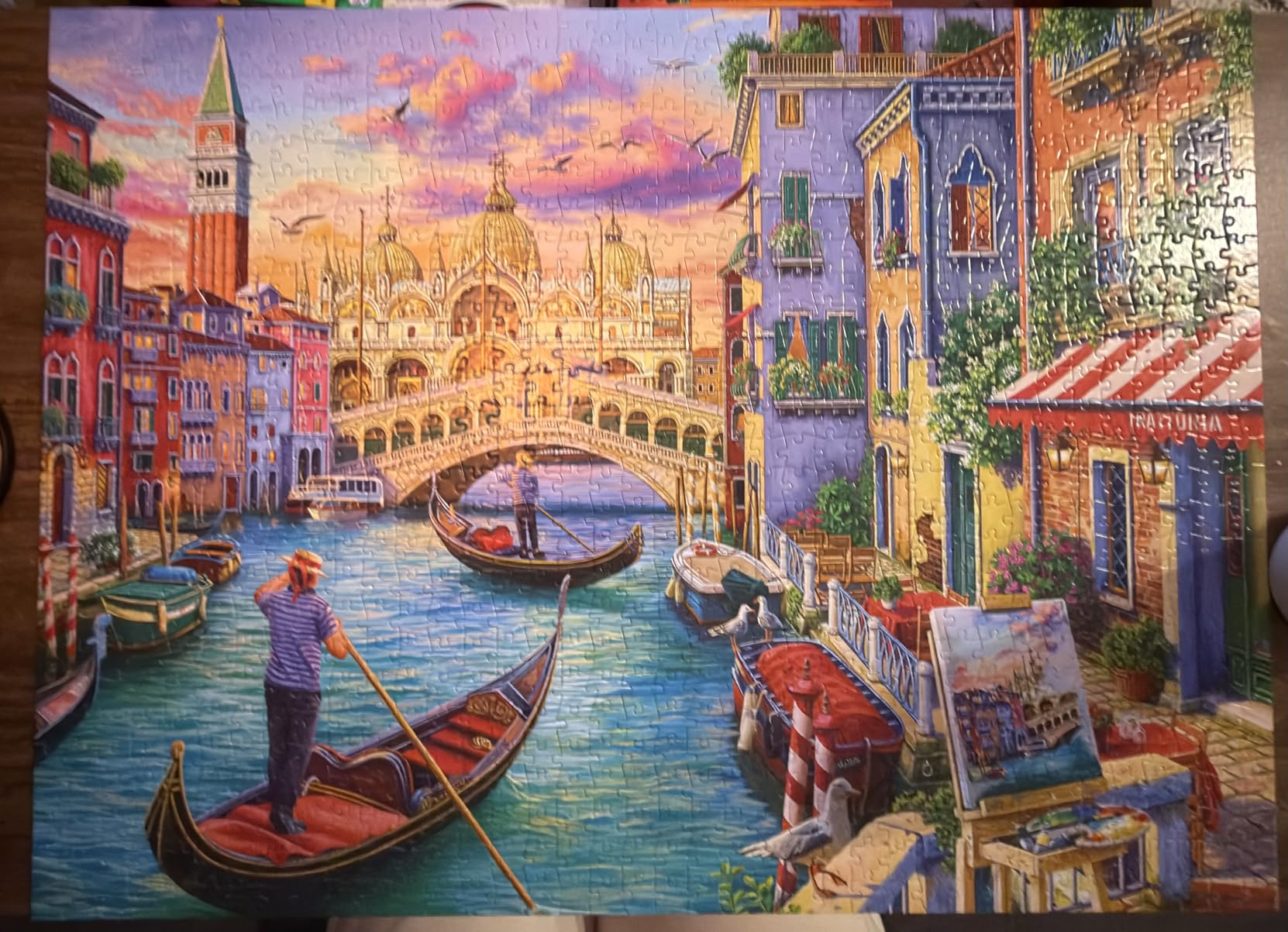 Buffalo Games - Sights of Venice - 1000 Piece Jigsaw Puzzle for Adults | Art by Image World, Made in USA, Recycled Board, Finished Size 26.6 x 19 in, Includes Poster, Frameable Art, Giftable customer photo 1