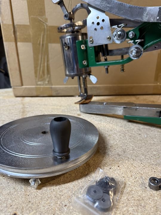 (the Latest Upgraded Version 10-Bearings) Shoe Repair Hand Sewing Machine, Shoe Cobbler Machine with Nylon Line, Manual Mending for Shoes/Bags/Clothes/Quilts/Coats/Trousers customer photo 1