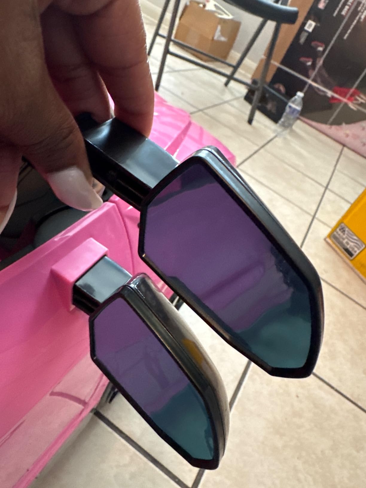 12V Lamborghini Urus Ride On Car for Kids, Pink | Electric Vehicle Toy w/ Remote Control, Horn, Radio, Port, AUX, Spring Suspension, Opening Door, LED Light customer photo 2